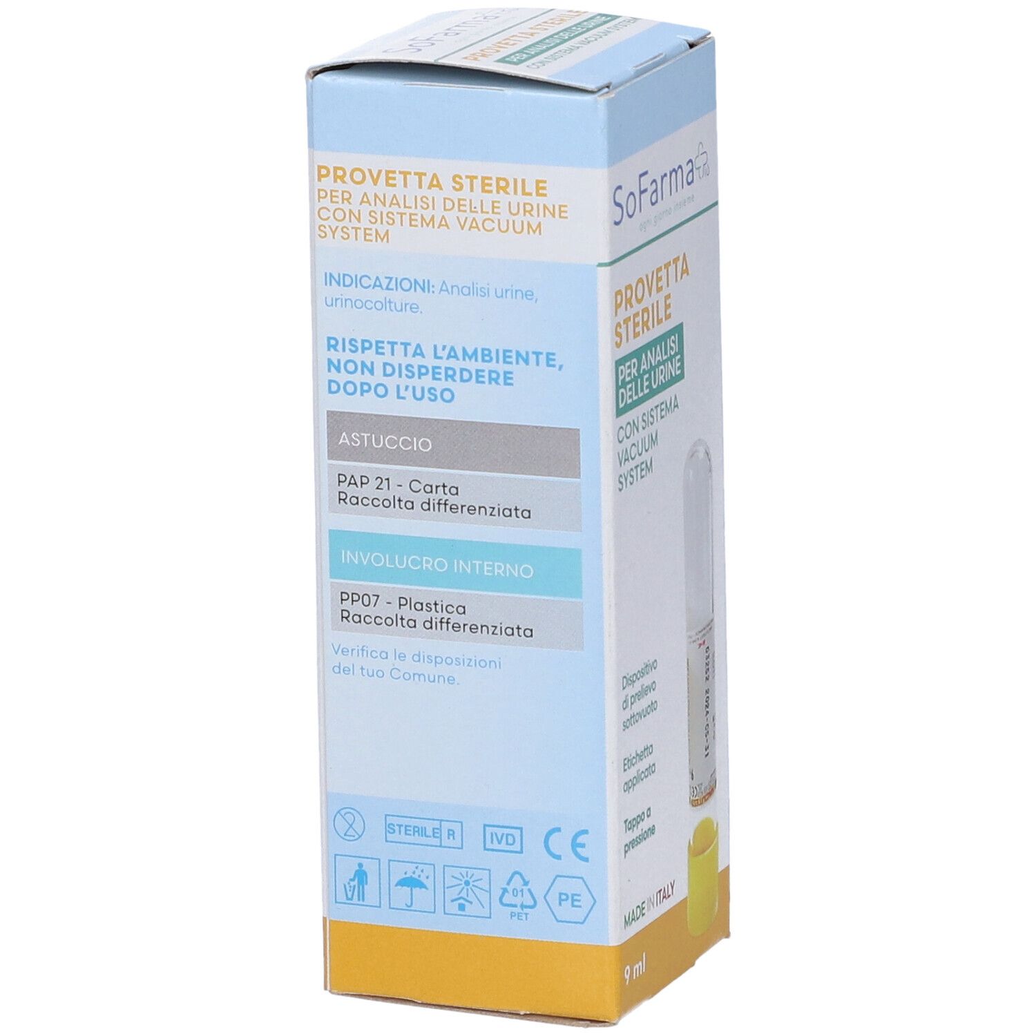 Sofarmapiu' Provetta Sottovuoto Vacutest