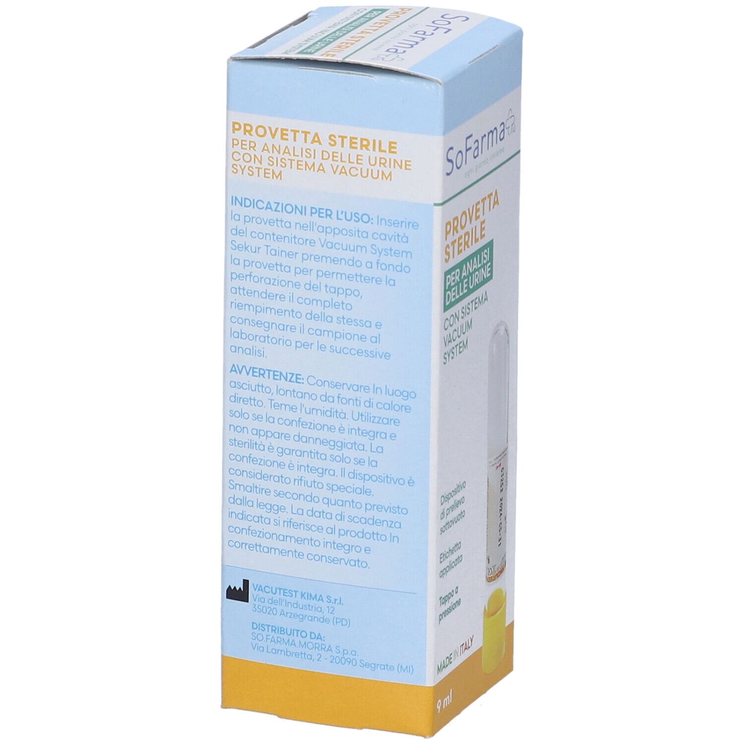 Sofarmapiu' Provetta Sottovuoto Vacutest
