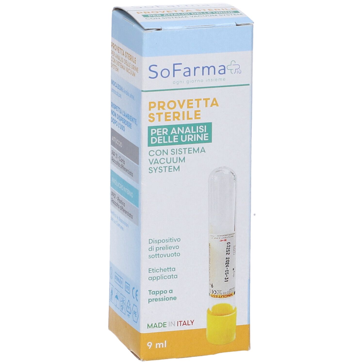 Sofarmapiu' Provetta Sottovuoto Vacutest