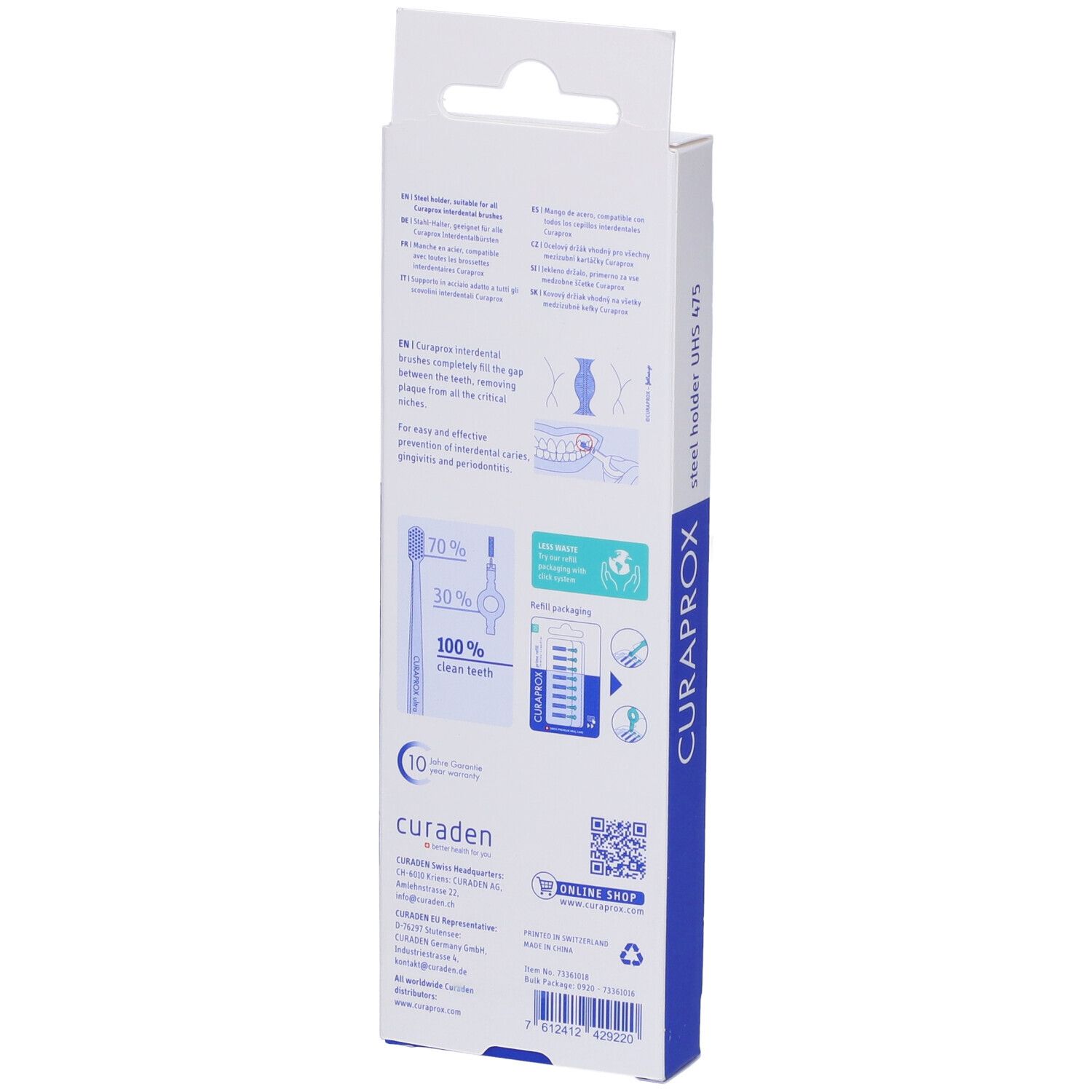 Curaprox Cps Supporto Scovolino Uhs 475 Blu