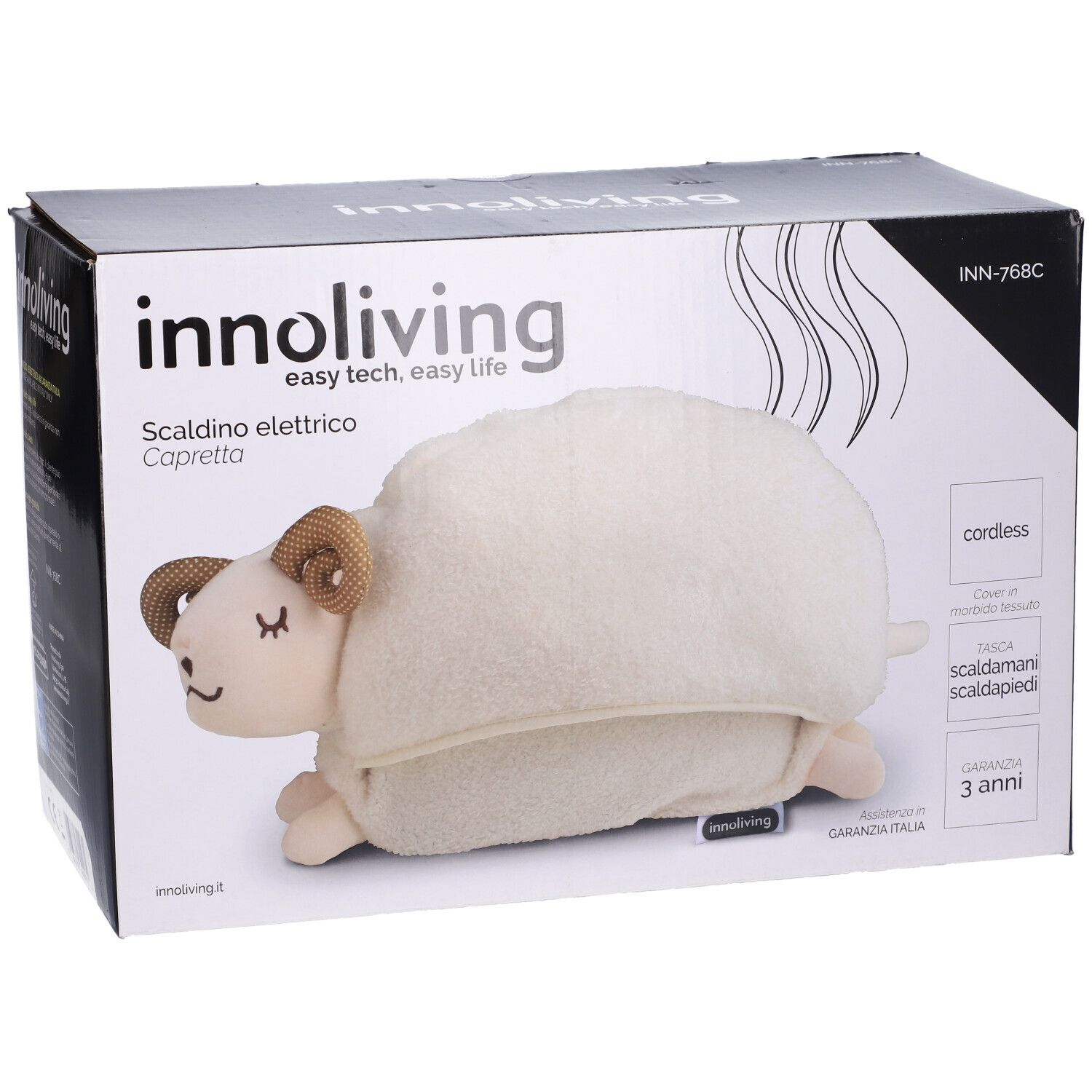Scaldacollo elettrico Innoliving "Gufo" a forma di gufo, beige.