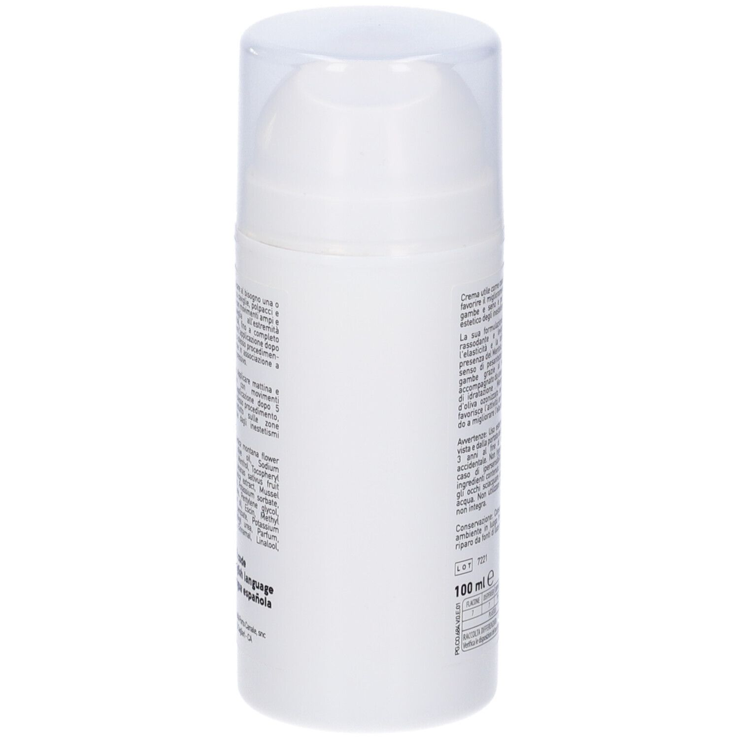 Tubo di crema bianco con testo blu. Il nome Vitgase e la parola Crema sono visibili. Con tappo trasparente.