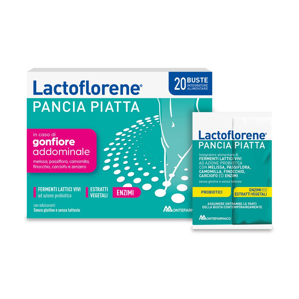 Lactoflorene Pancia Piatta 20 Bustine Gonfiore e Digestione