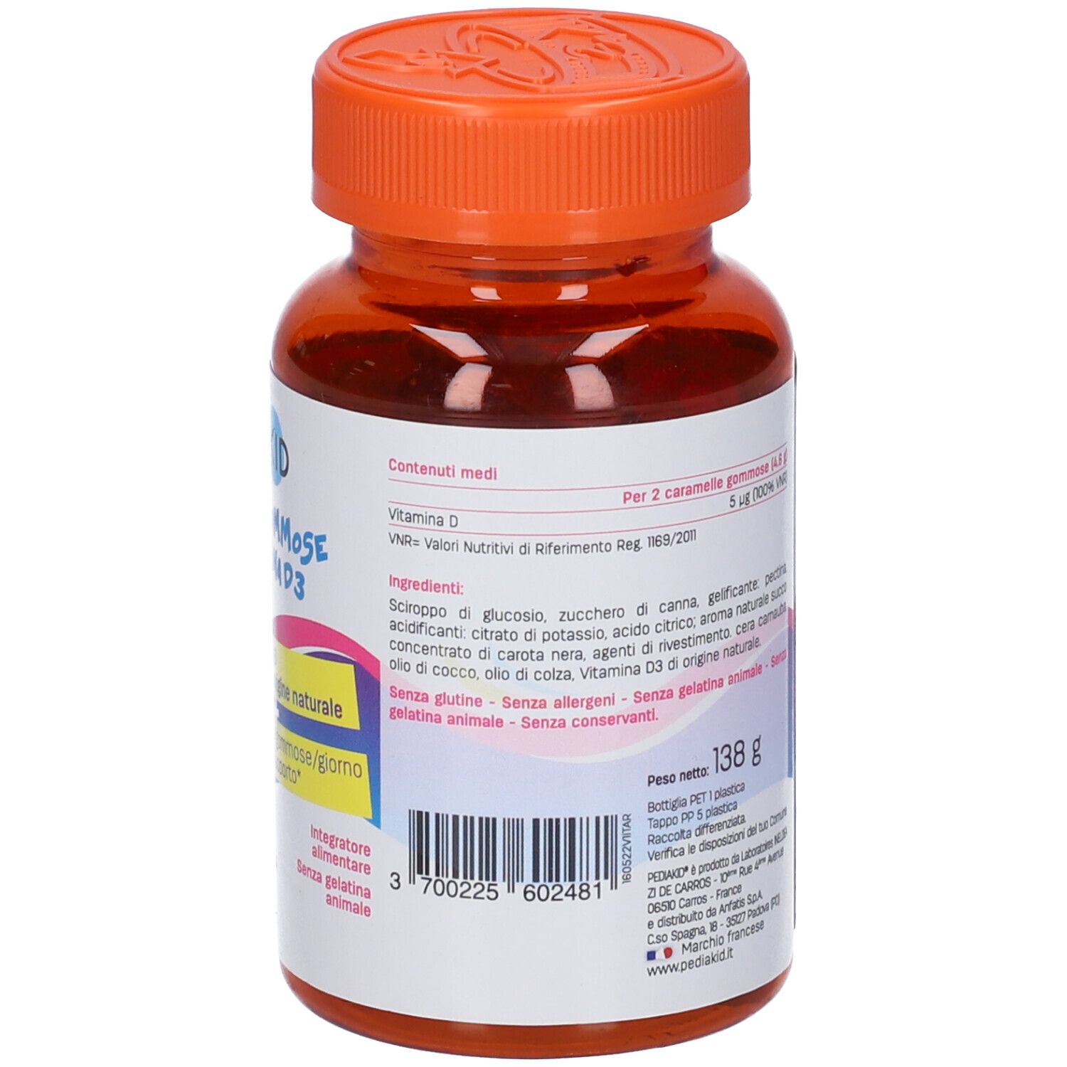 Pediakid Vitamine D3 60 Orsetti Gommosi