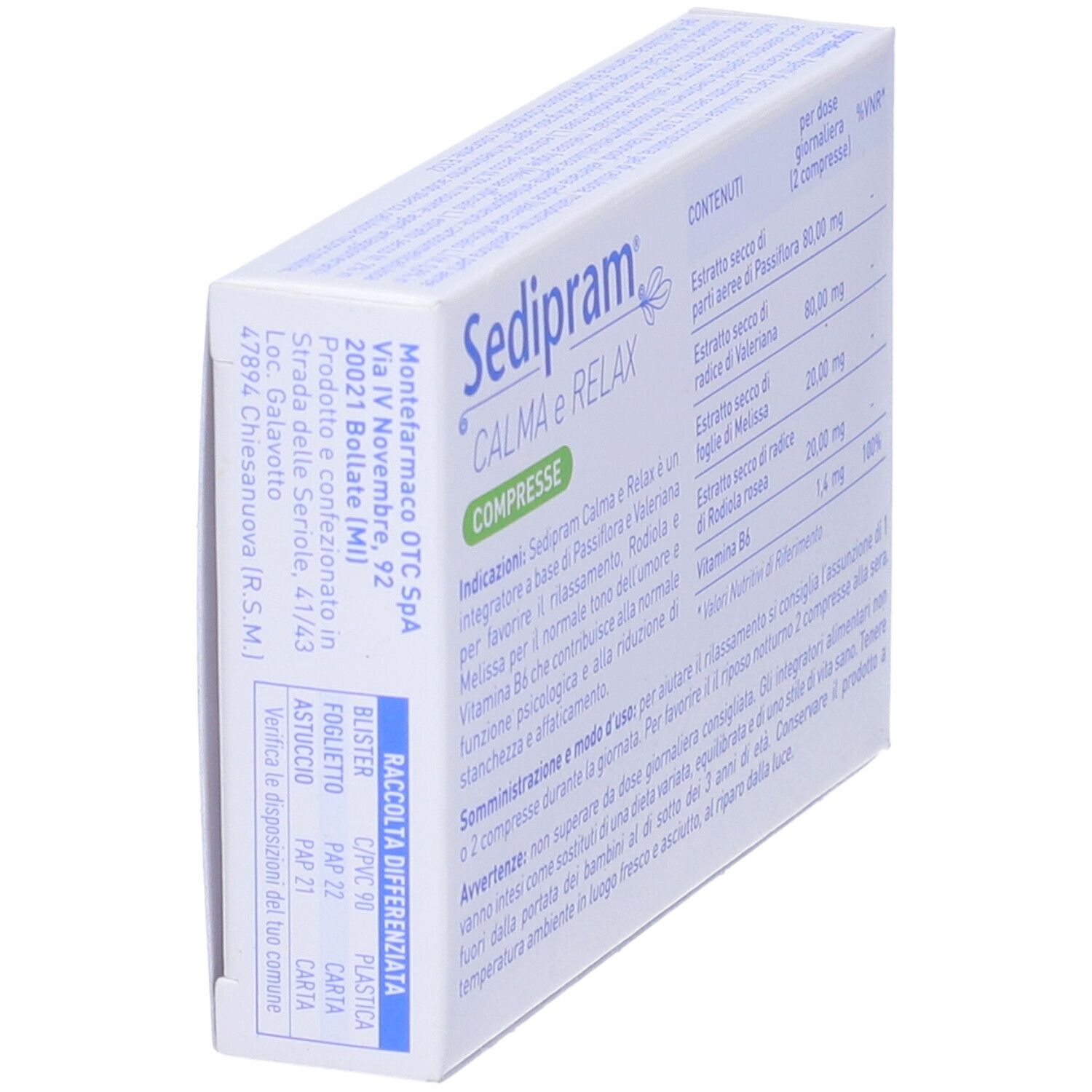 Montefarmaco Sedipram Calma e Relax Compresse