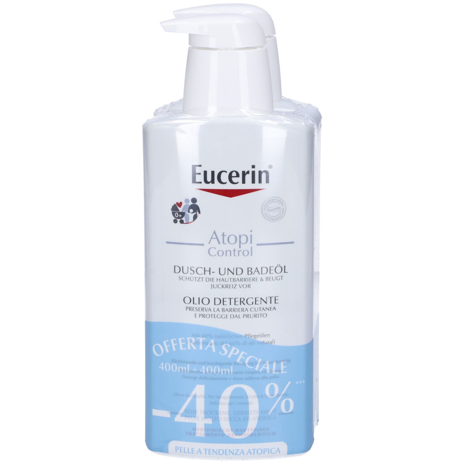 Eucerin AtopiControl Olio Detergente Bipacco