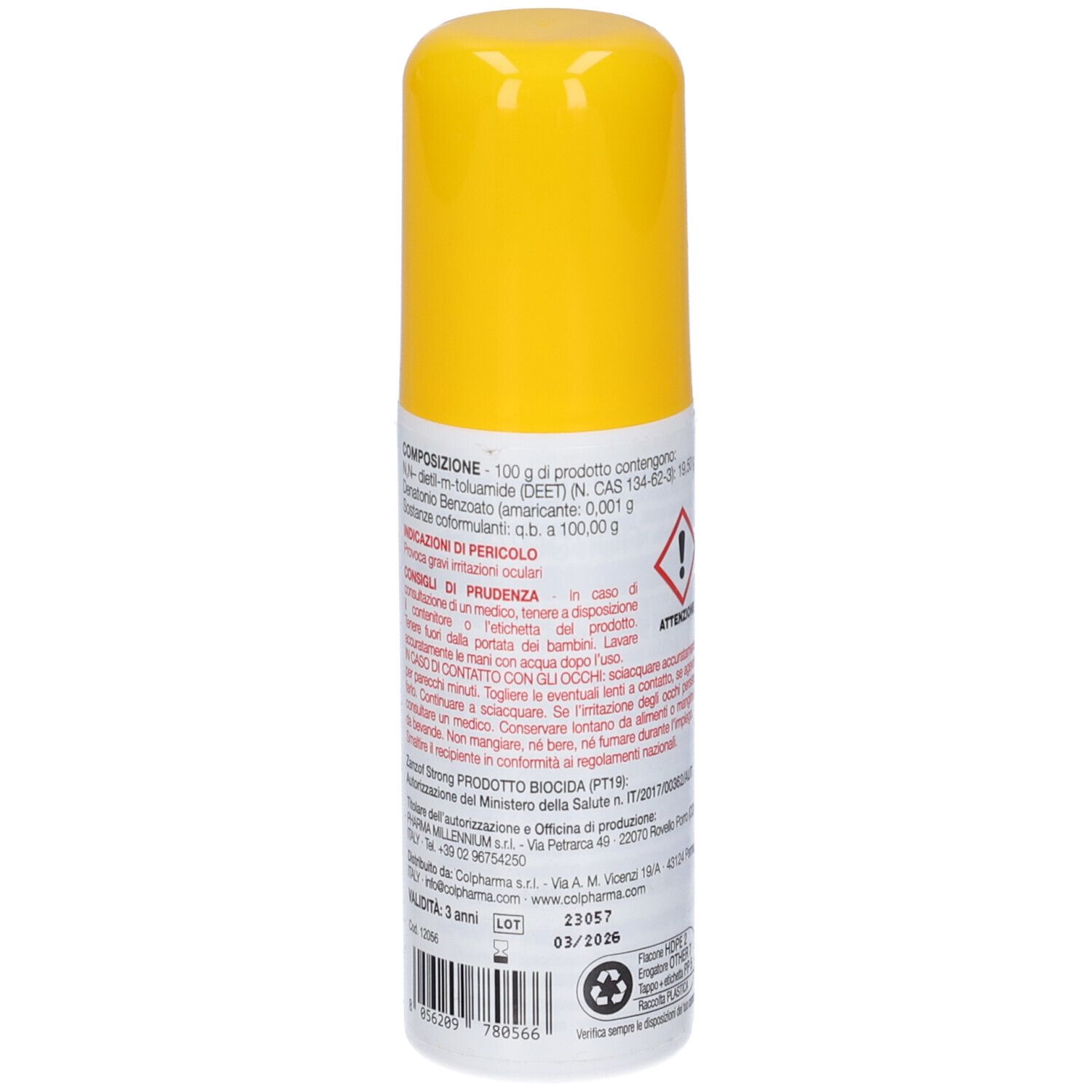 Colpharma Spray Repellente Antizanzare Max Protection Active 75 Ml