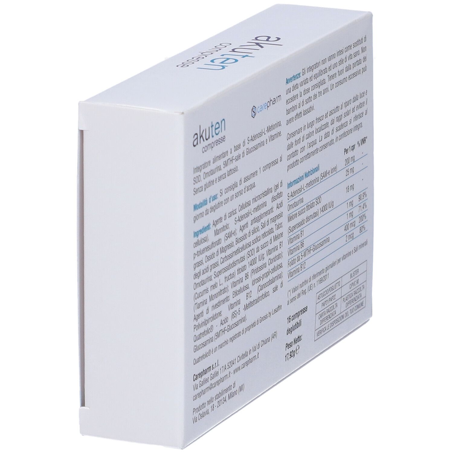 Akuten 16 Compresse