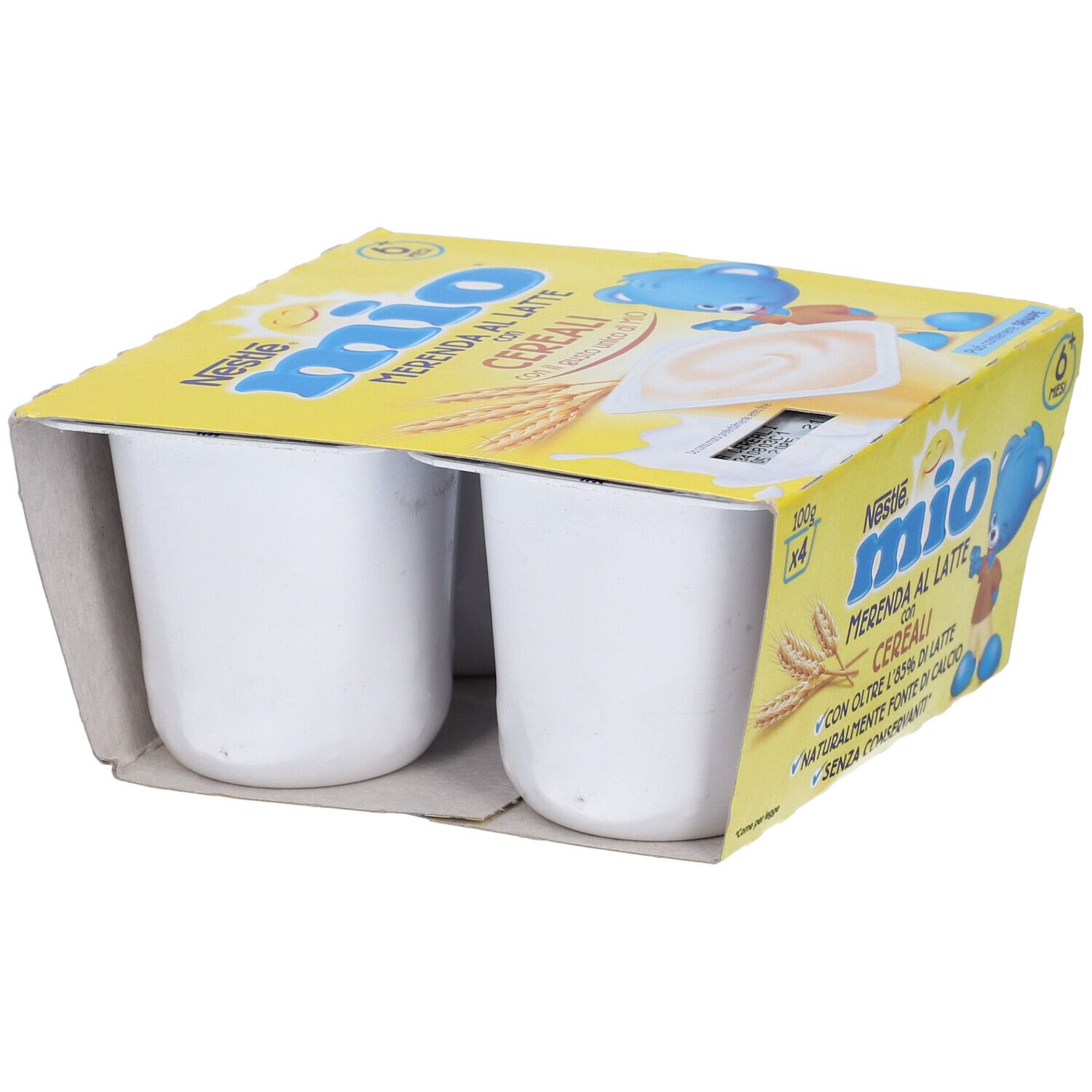 Mio Merenda Al Latte Cereali 4 Pezzi Da 100 G