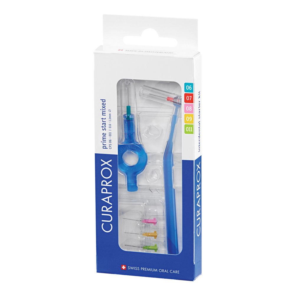 Curaprox Cps Prime Start Mixed Pack With Cps 06 -011 +Uhs 409 + Uhs 470 Blue Holders + Caps