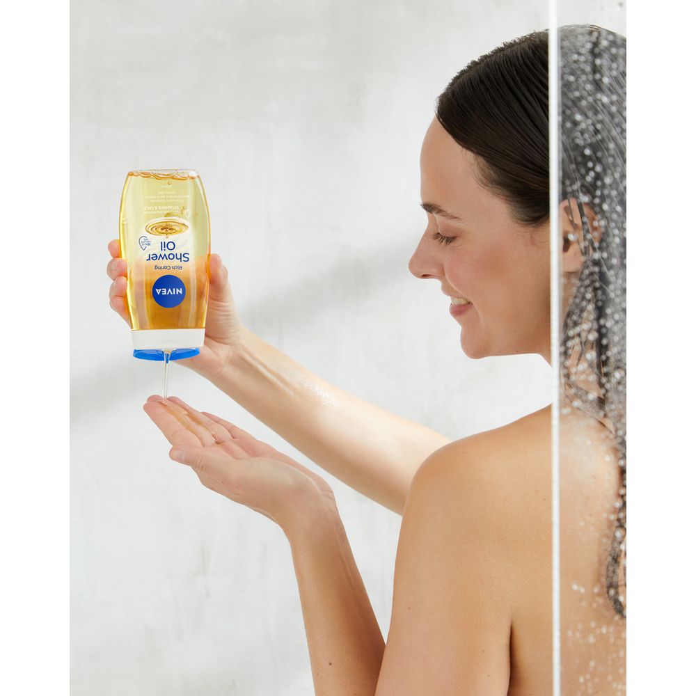 Nivea Olio Doccia Nutrimento Intenso 200 ml, Bagnoschiuma con Oli Naturali per una pelle morbida
