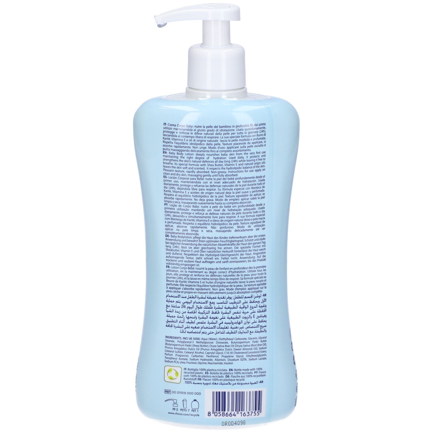 Chicco Natural Sensation Baby Crema Corpo