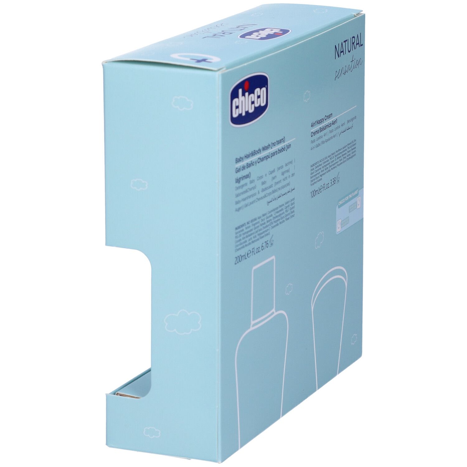 Chicco Natural Sensation Pasta Lenitiva 4in1 + Detergente Corpo e Capelli