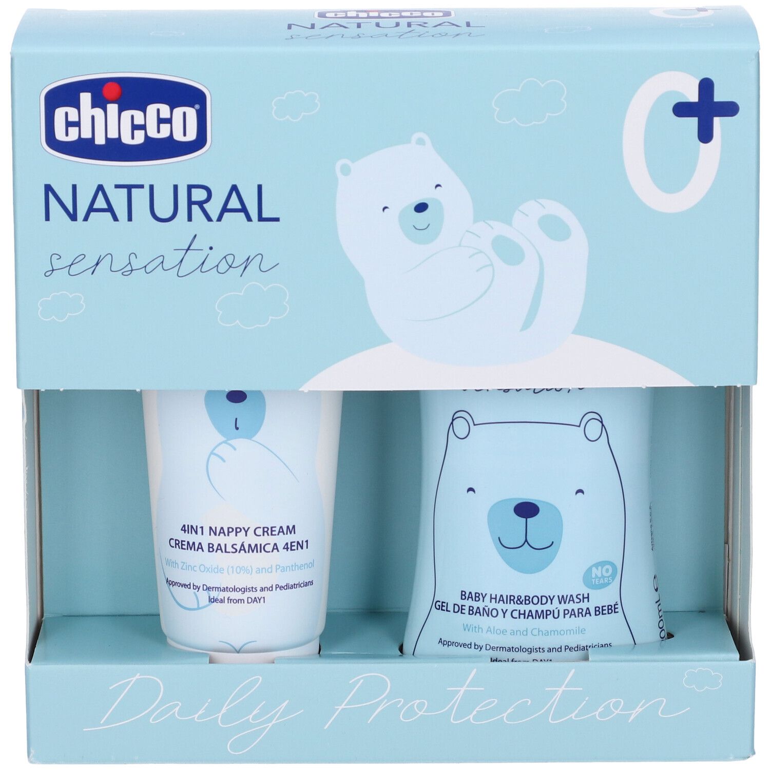 Chicco Natural Sensation Pasta Lenitiva 4in1 + Detergente Corpo e Capelli