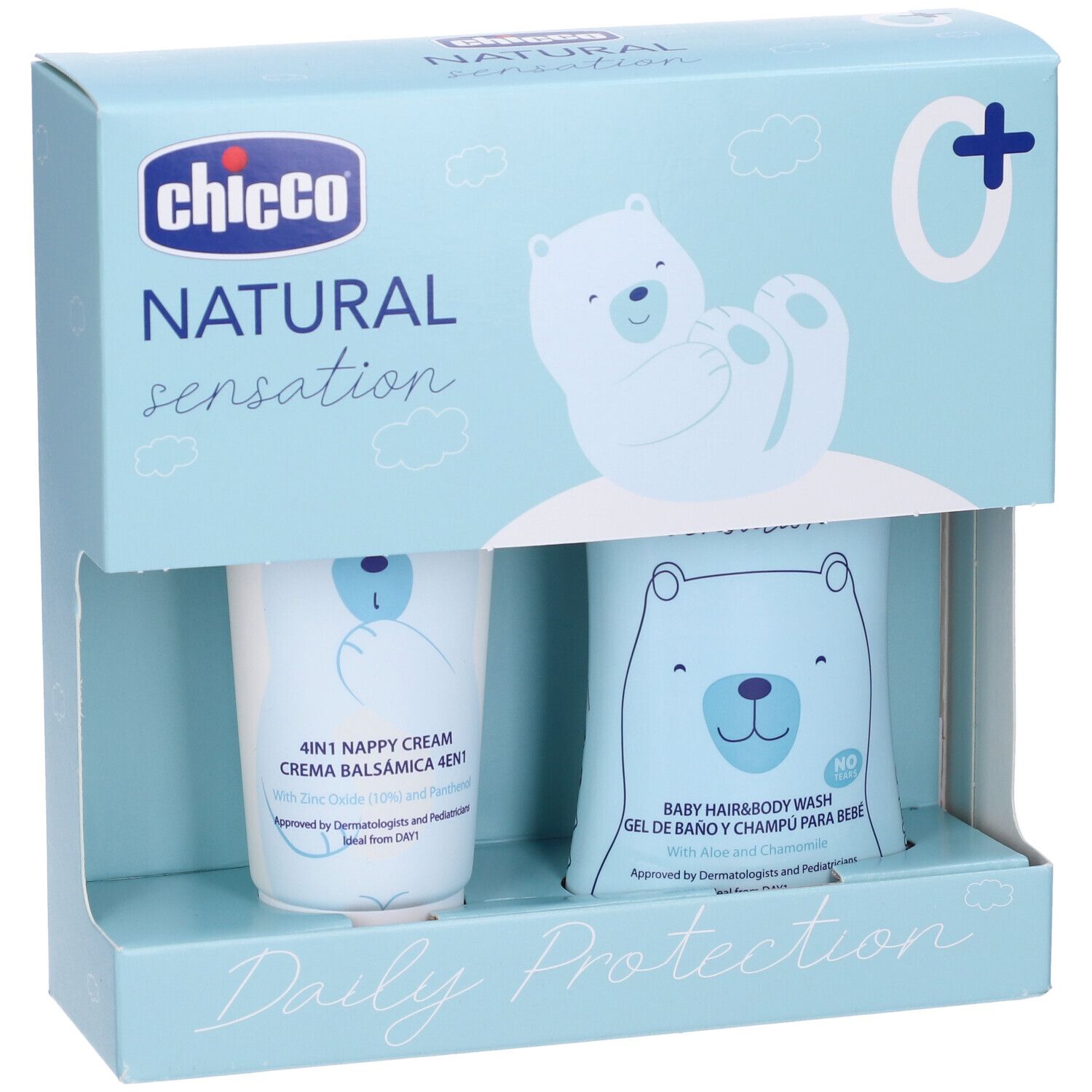 Chicco Natural Sensation Pasta Lenitiva 4in1 + Detergente Corpo e Capelli