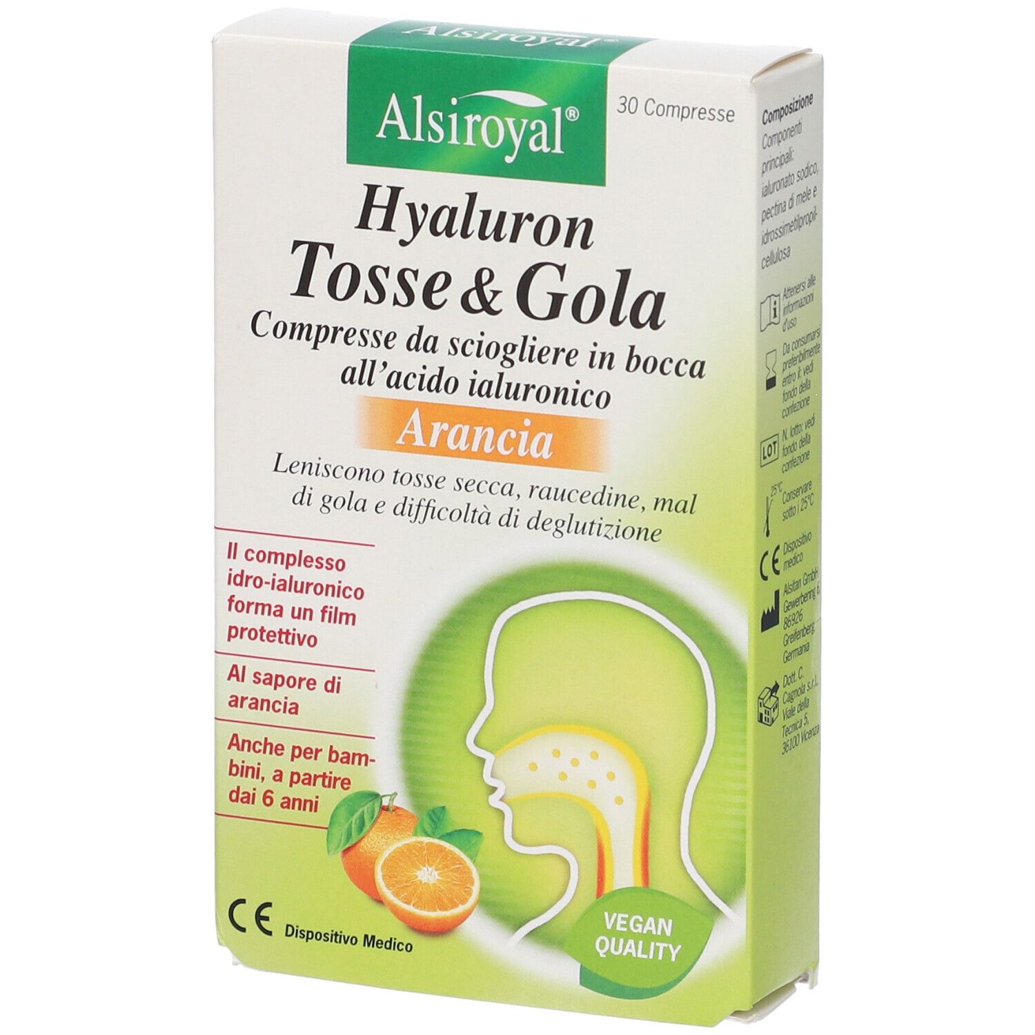Hyaluron Tosse&Gola Arancia 30 Compresse