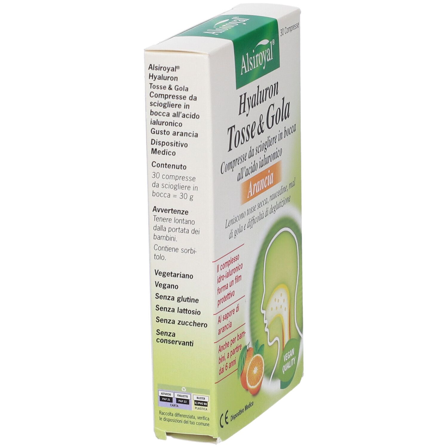 Hyaluron Tosse&Gola Arancia 30 Compresse