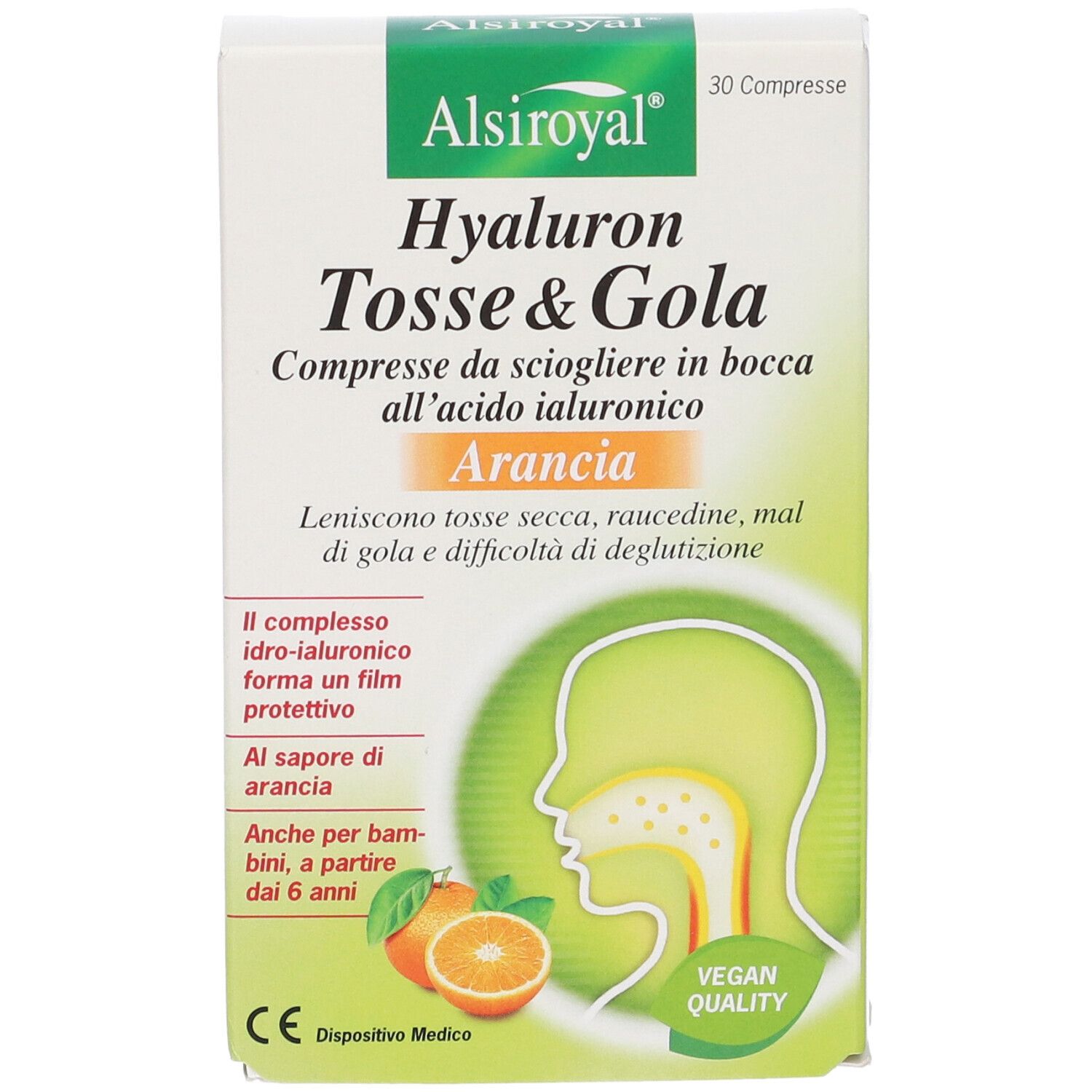 Hyaluron Tosse&Gola Arancia 30 Compresse
