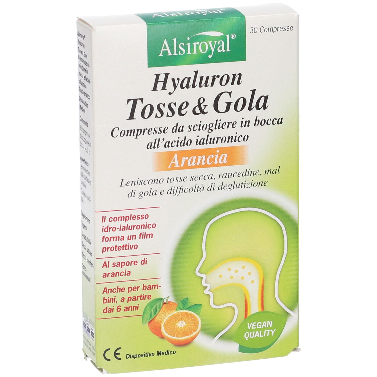 Hyaluron Tosse&Gola Arancia 30 Compresse