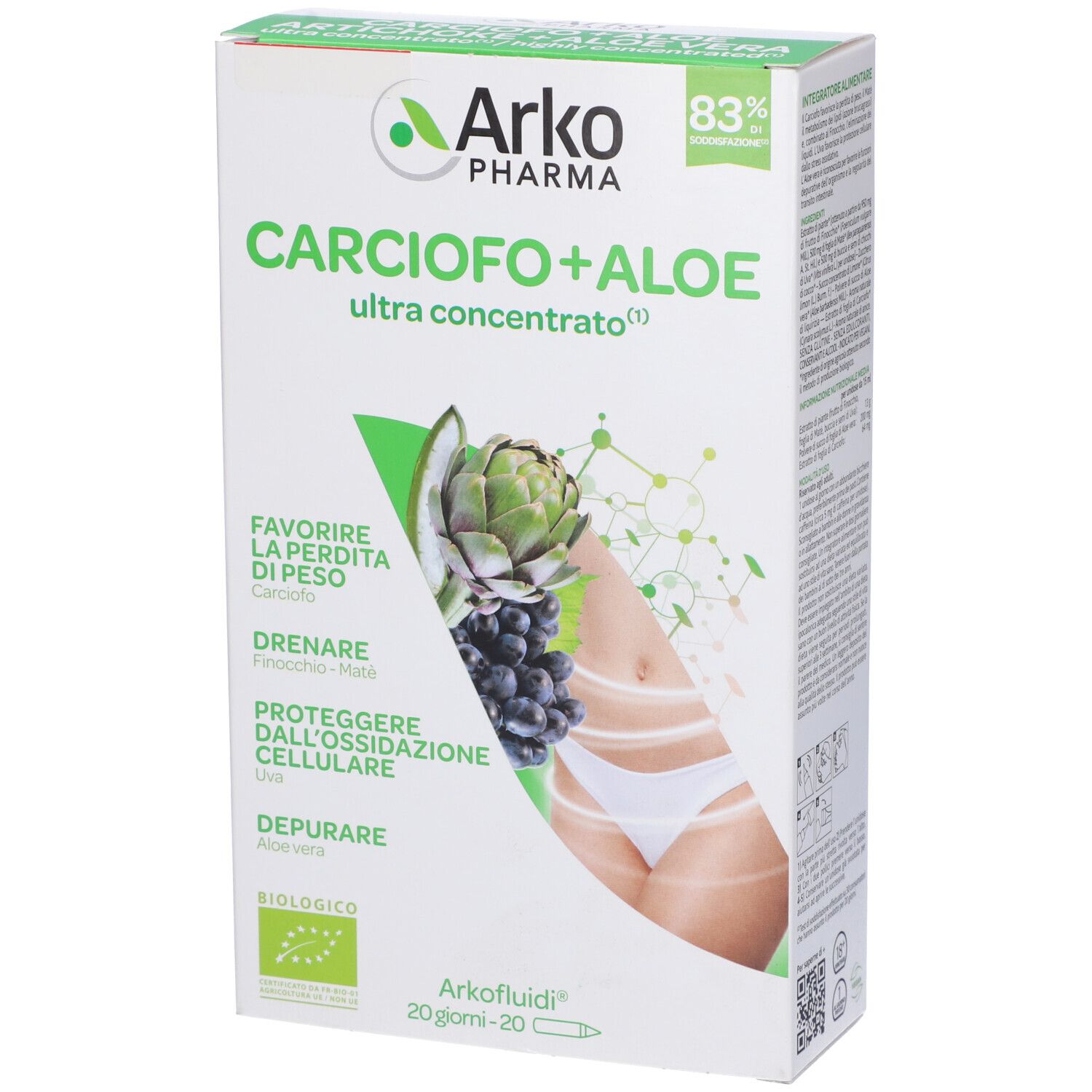 Arkofluidi Carciofo+Aloe Vera 20 Flaconcini