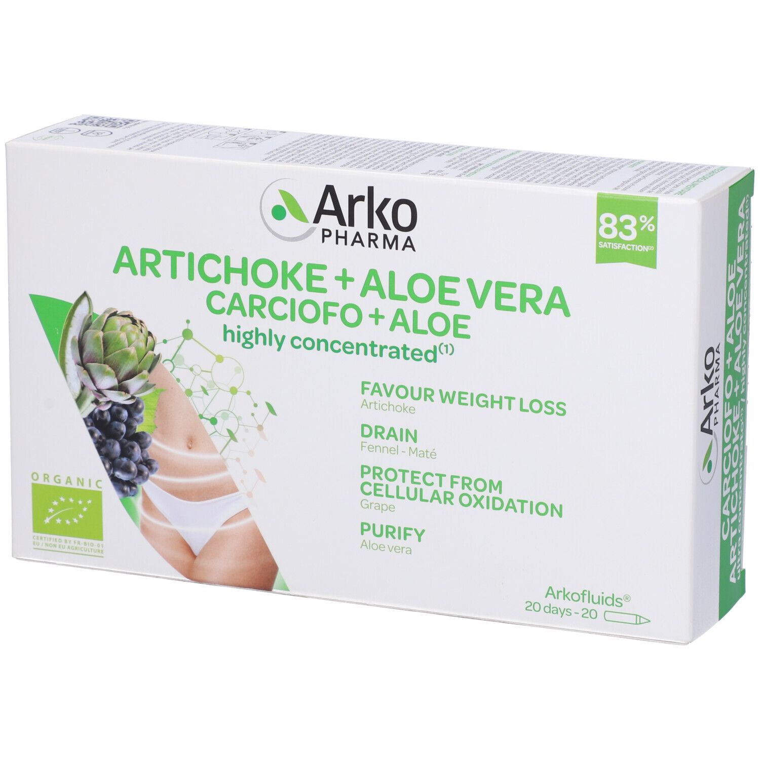 Arkofluidi Carciofo+Aloe Vera 20 Flaconcini