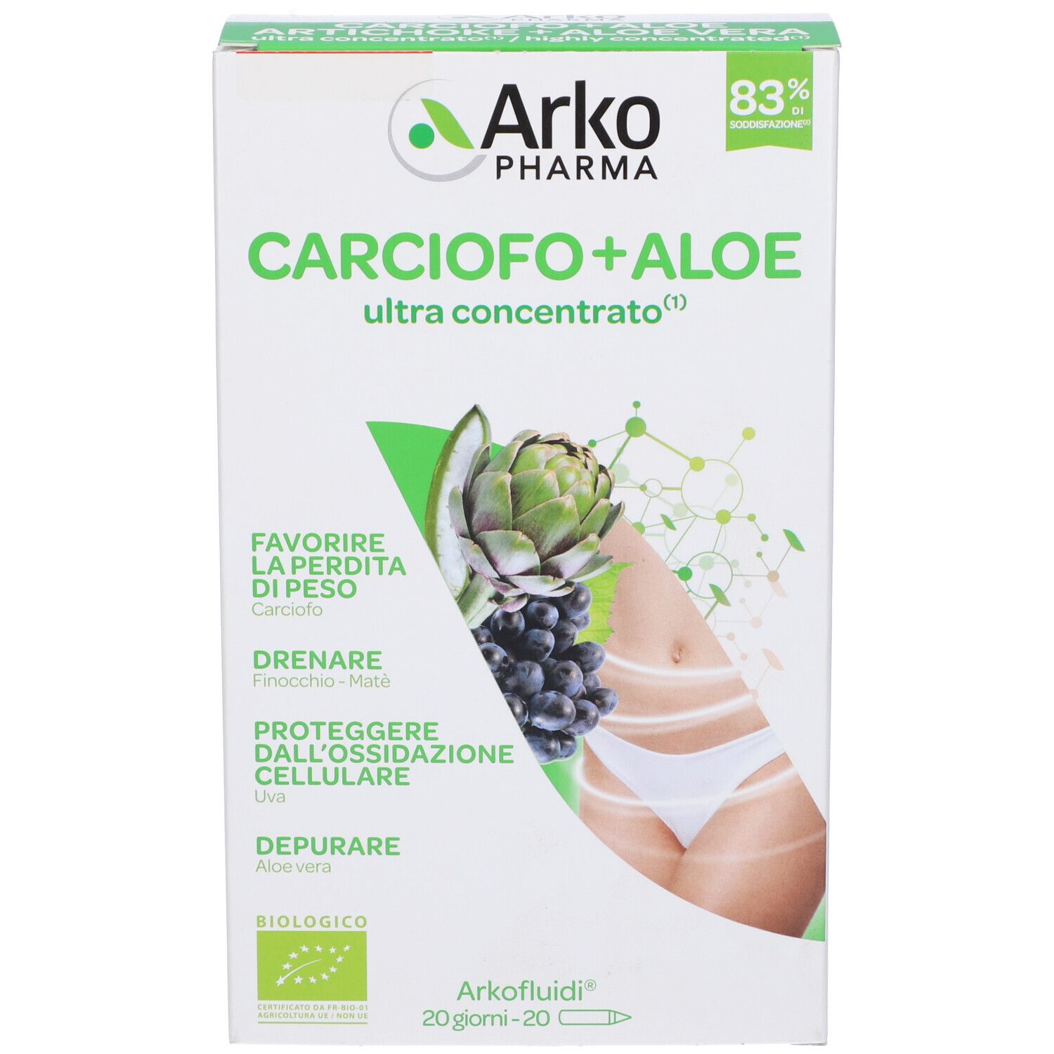 Arkofluidi Carciofo+Aloe Vera 20 Flaconcini