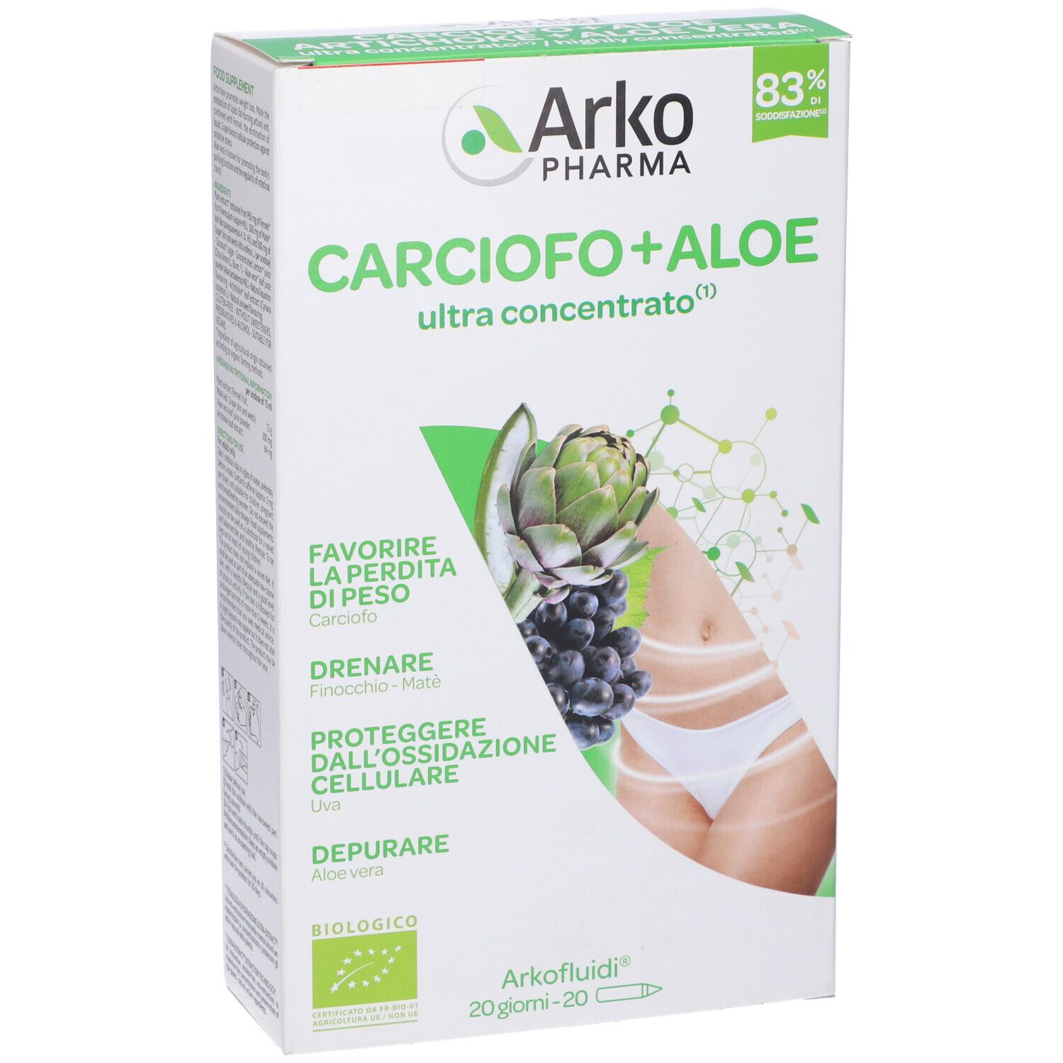 Arkofluidi Carciofo+Aloe Vera 20 Flaconcini