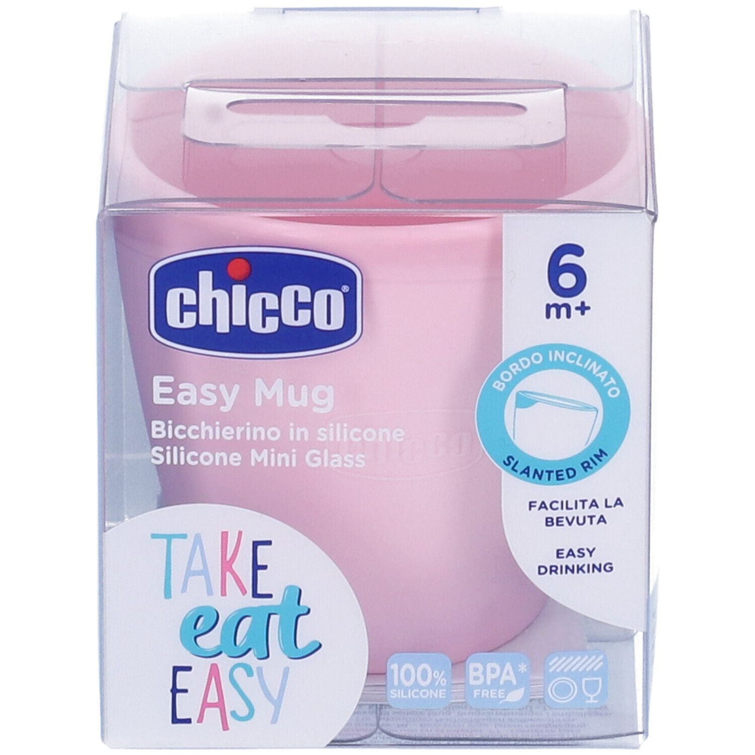 Chicco Biberon Silicone Rosa 6 Mesi+