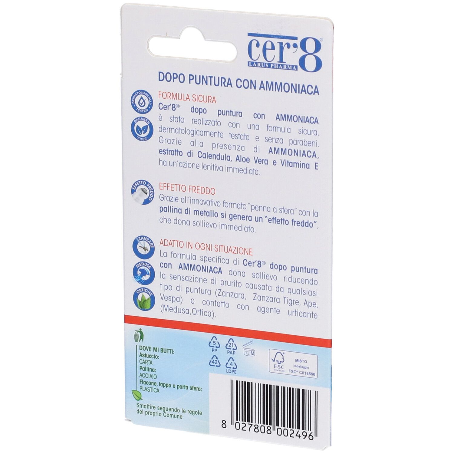 Cer'8 Dopopuntura Con Ammoniaca 15 Ml