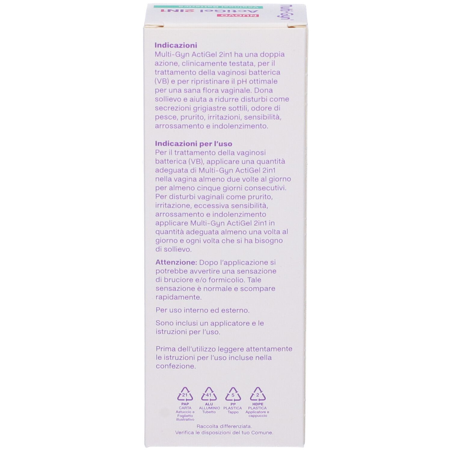 Multi-Gyn ActiGel 2IN1 Vaginosi Batterica