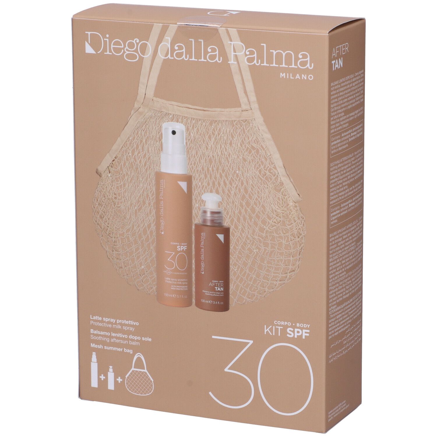 Diego dalla Palma Sun Care Kit Spray SPF30 + Balsamo Lenitivo + Summer Bag