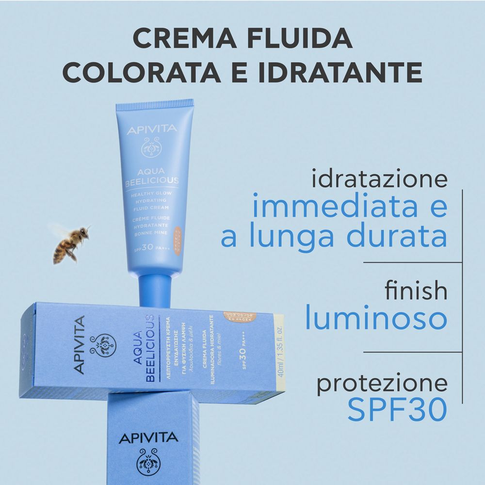 Apivita Aqua Beelicious crema fluida colorata idratante SPF 30.