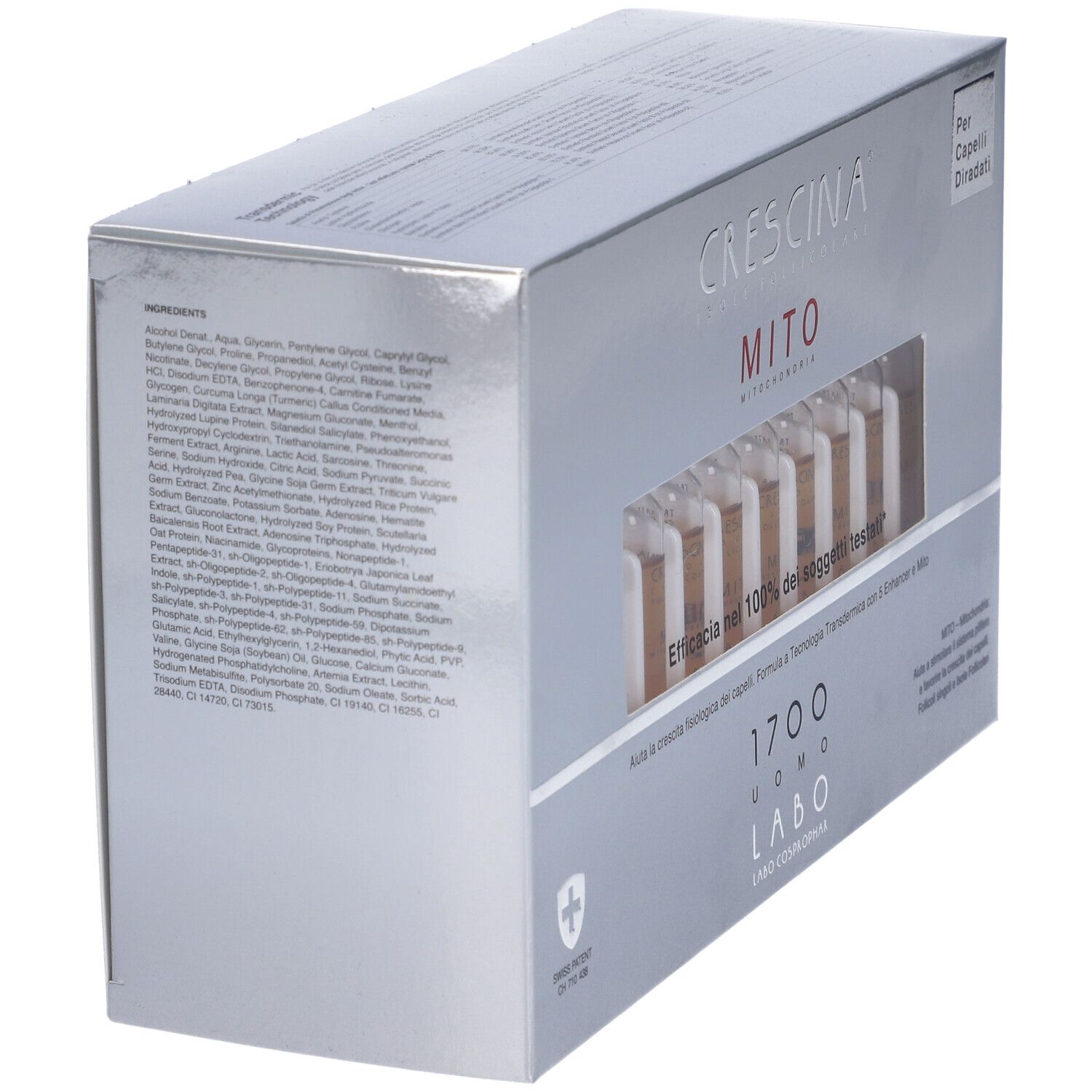 CRESCINA® Transdermic Isole Follicolari MITO Trattamento 1700 Uomo 40 Fiale