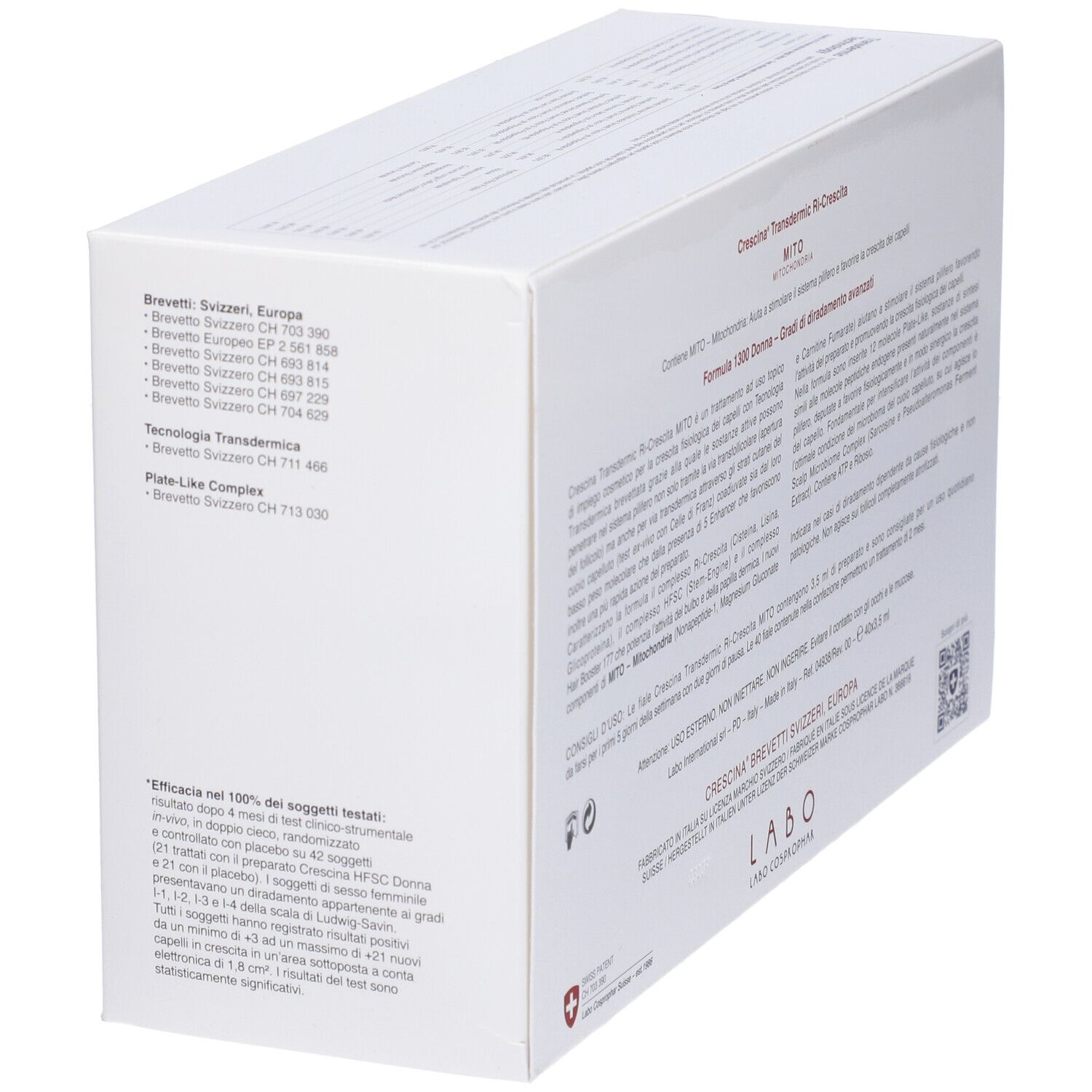 CRESCINA® Transdermic Ri-Crescita MITO Trattamento 1300 Donna 40 Fiale