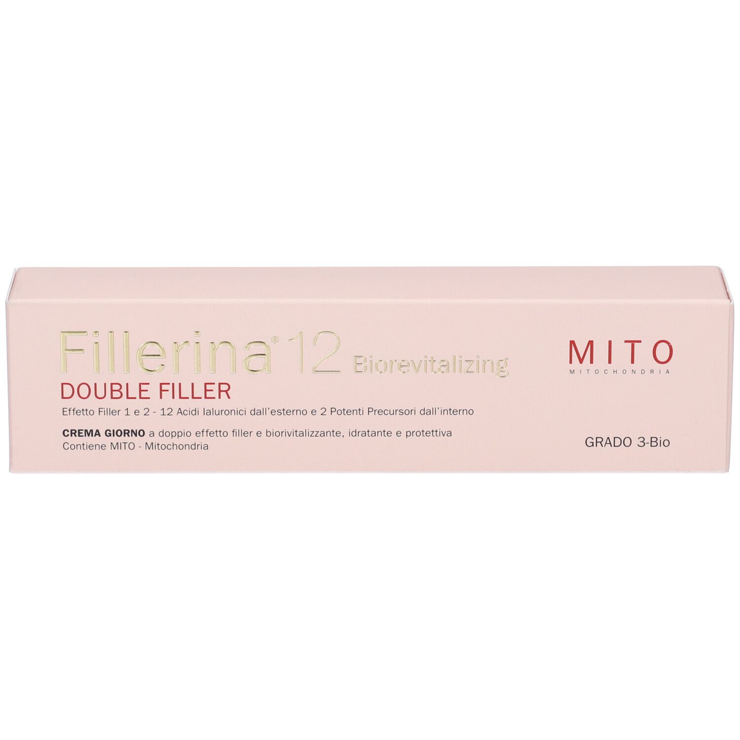 Confezione Fillerina 12 Double Filler Biorevitalizing. Marchio Mito. Grado 3-Bio.