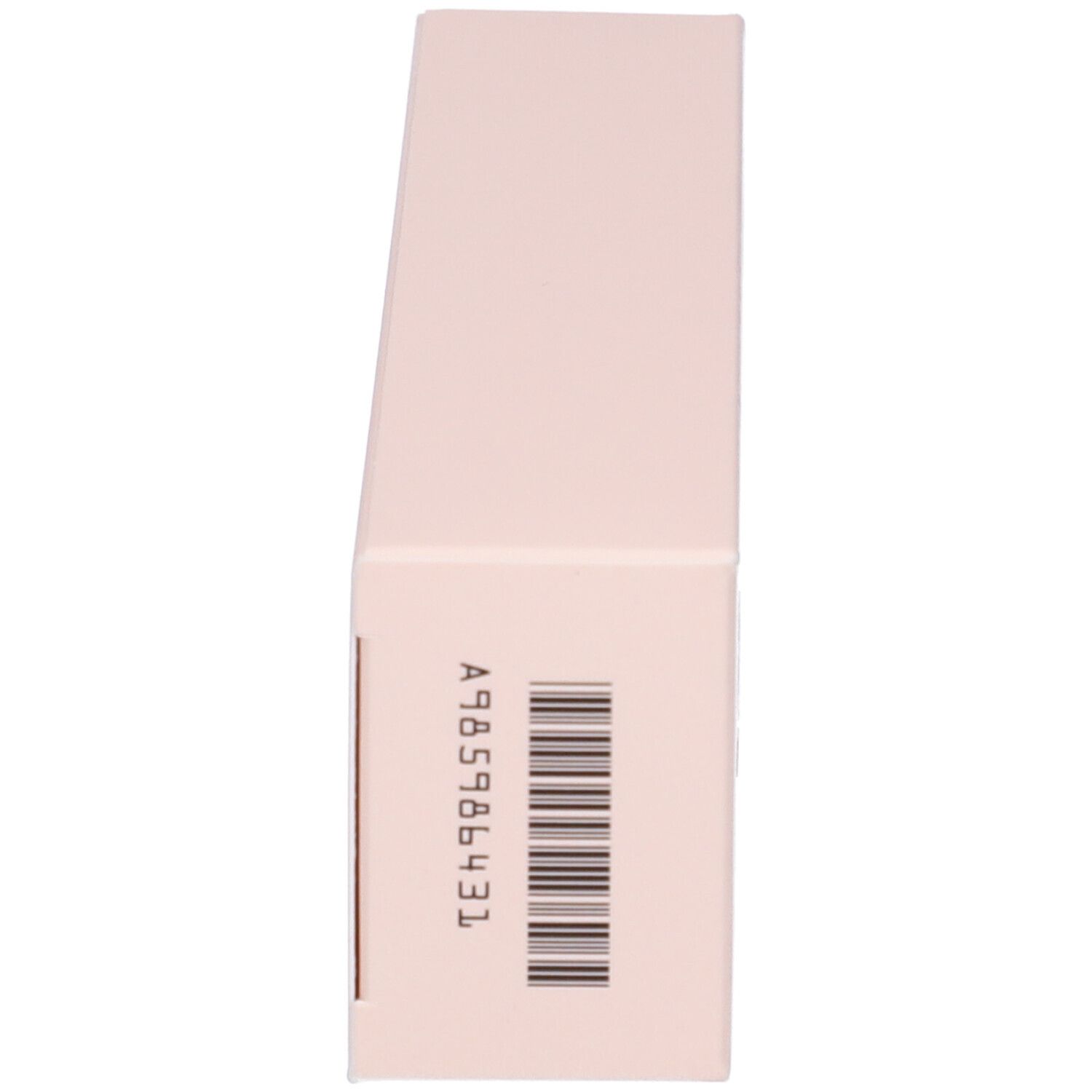 Vista laterale della confezione con codice a barre.