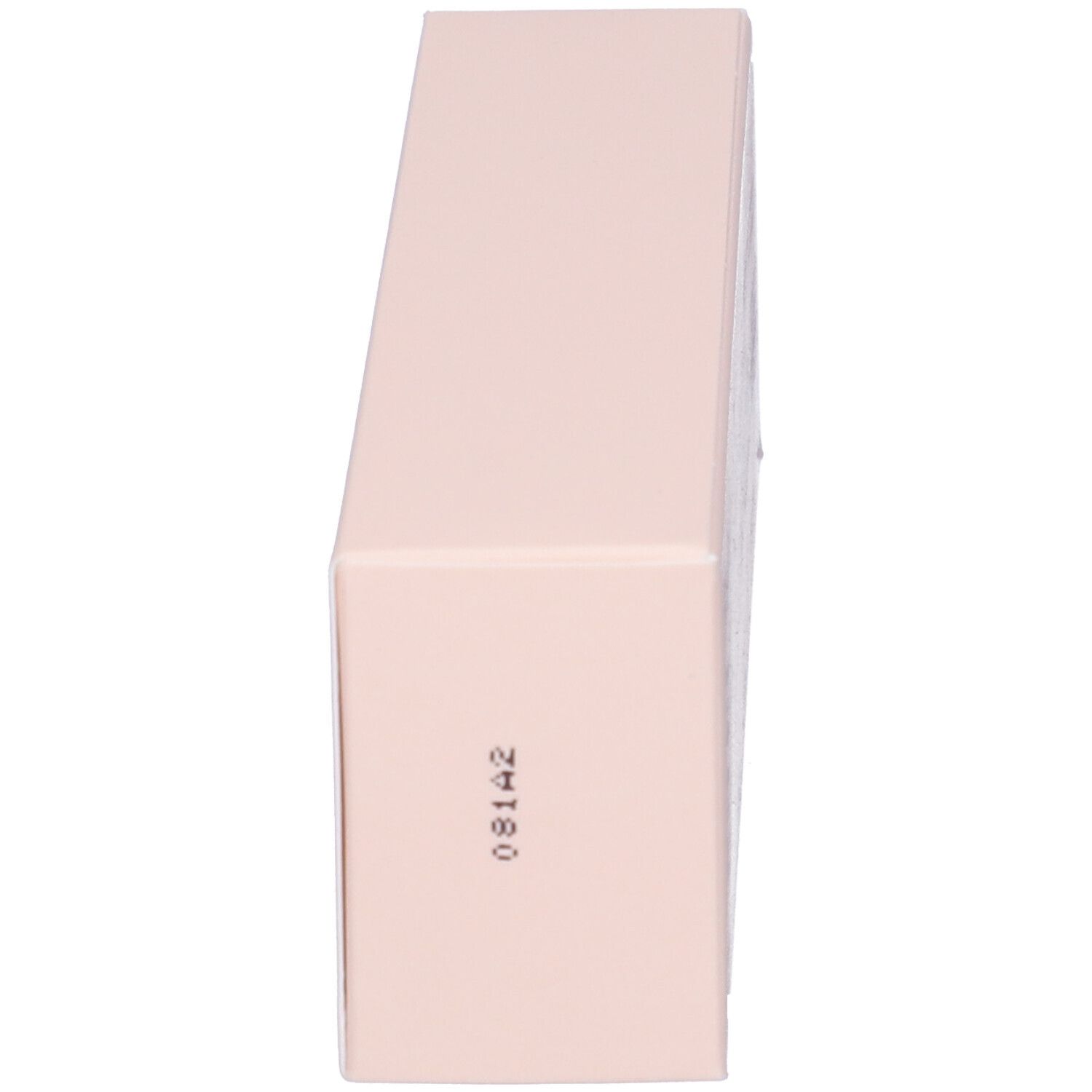 Confezione prodotto rosa, con testo. Vista laterale della confezione.