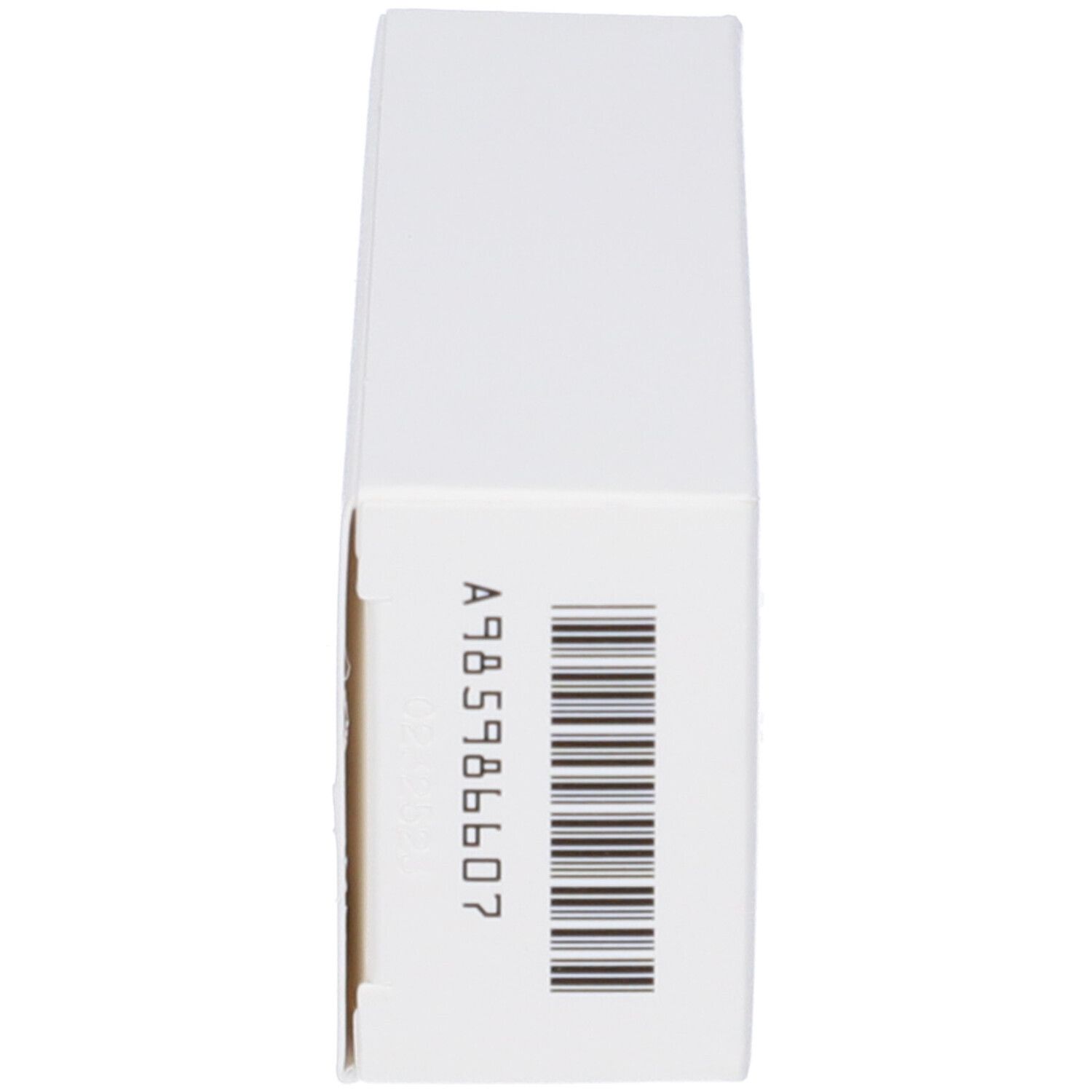 Scatola bianca con codice a barre e il numero A985986607.