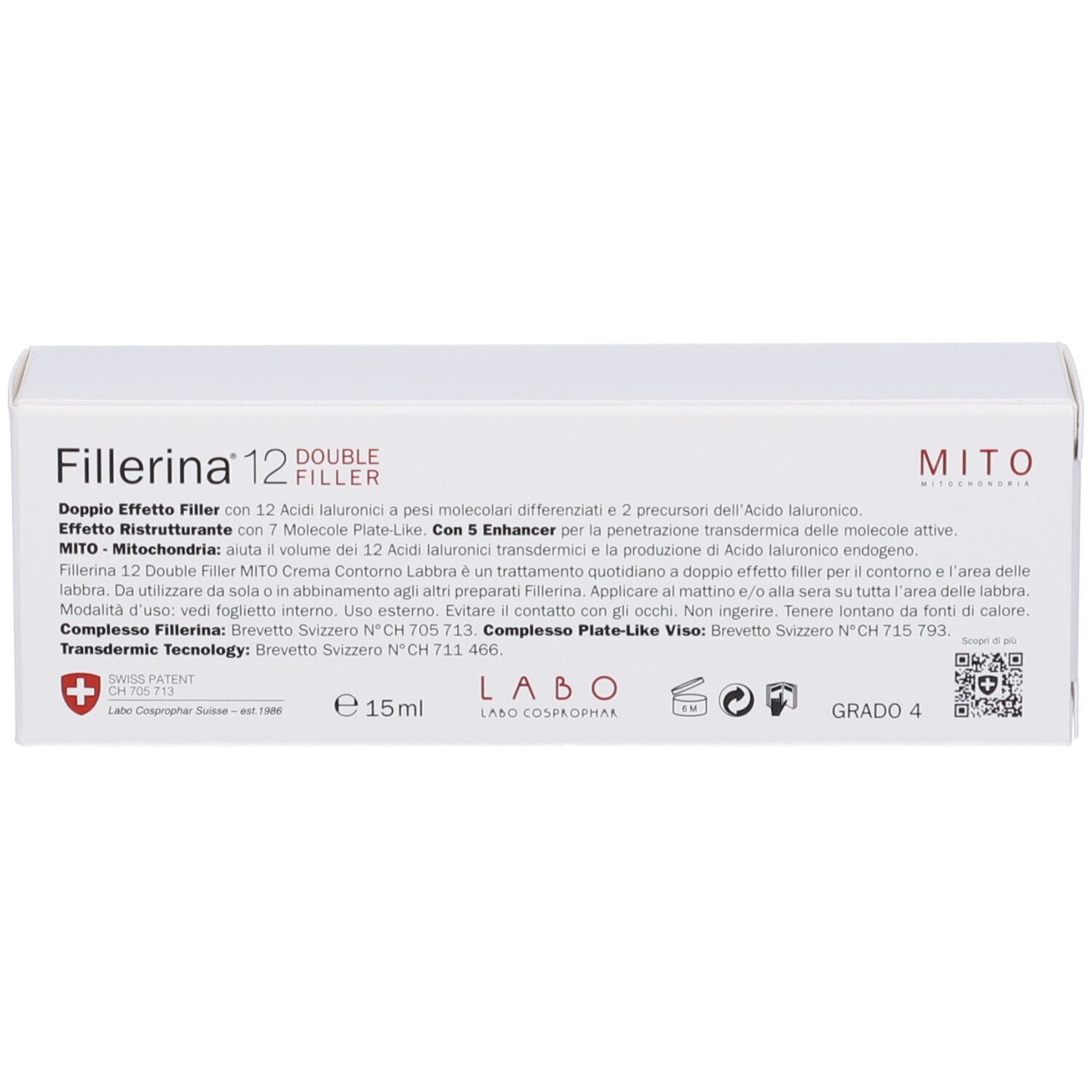 Fillerina 12 Double Filler Mito Base Lip Contour Cream Grado 4