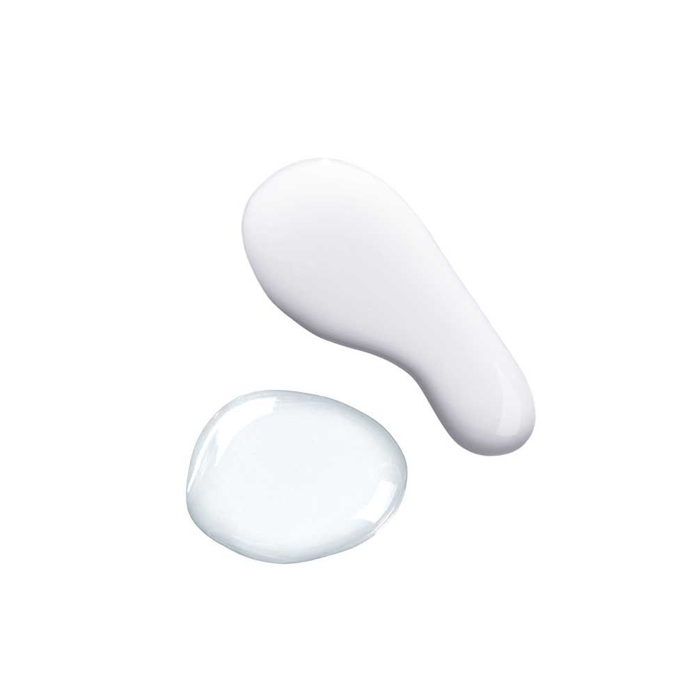 Due liquidi: uno trasparente e uno lattiginoso. Per struccante.