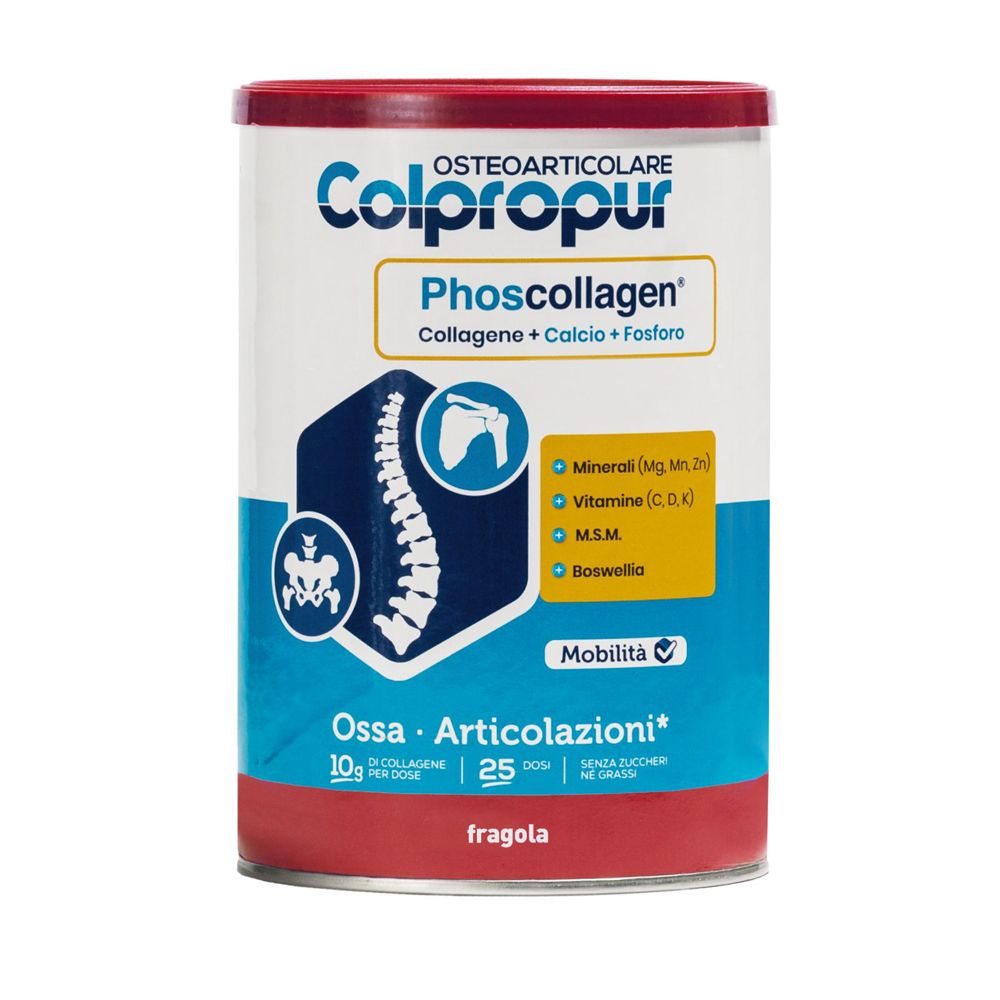 Colpropur OSTEOARTICOLARE fragola, Integratore di collagene in polvere