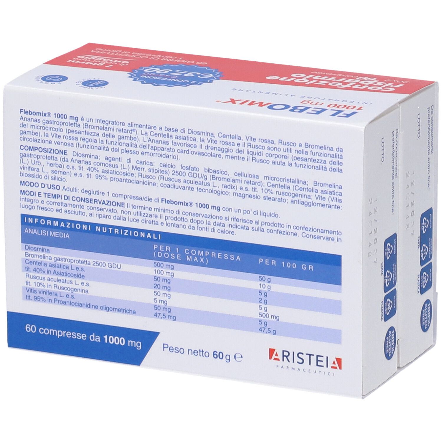 Flebomix 1000 Mg 60 Compresse Bi-Pack
