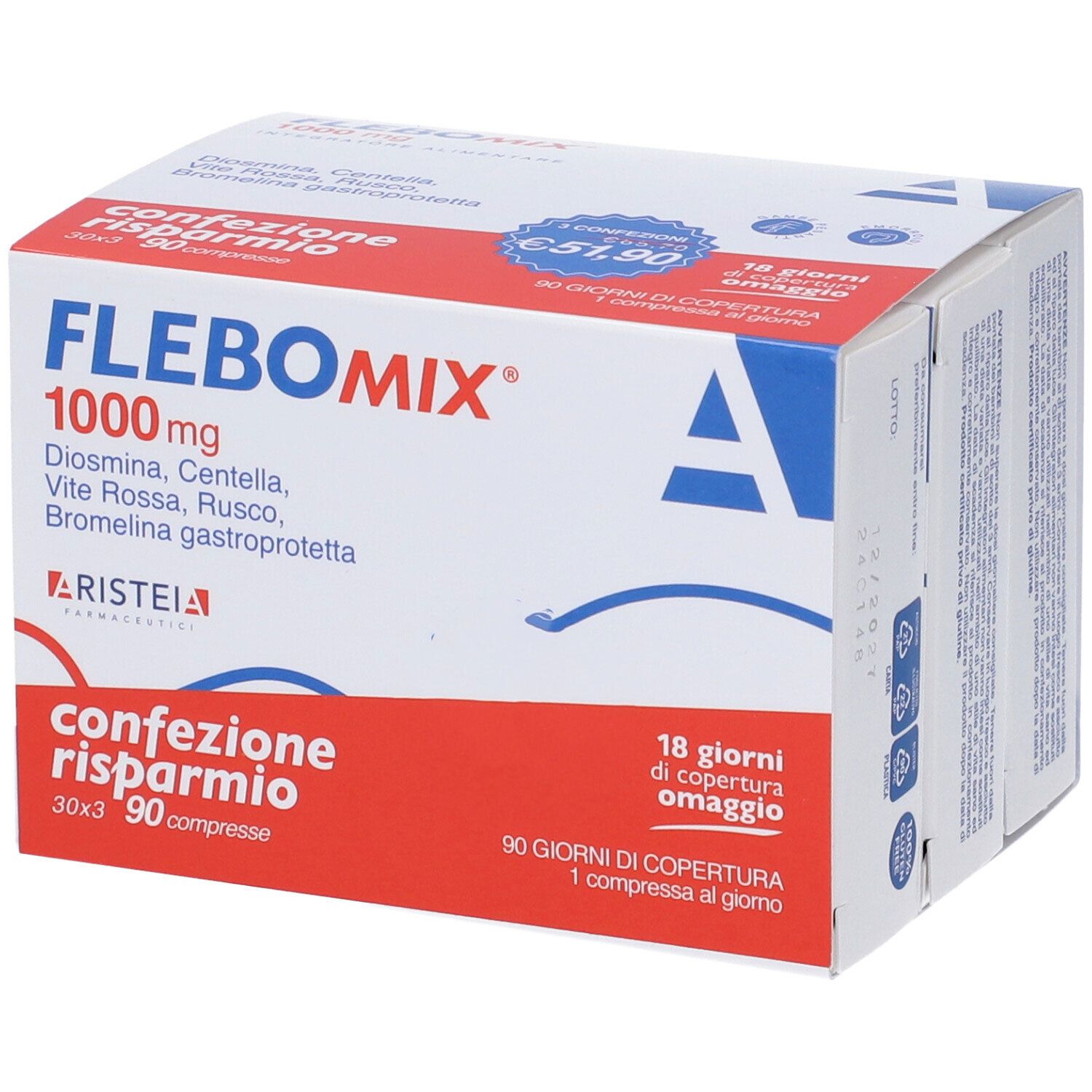 Flebomix 1000 Mg 90 Compresse Tri-Pack