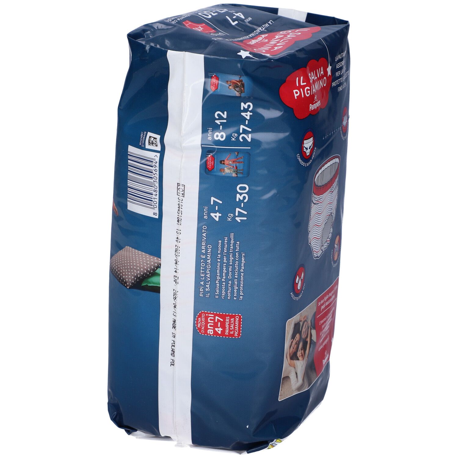 Pampers Pampers Il Salva Pigiamino Anni 8-12 Kg 27-43 Unisex 9 Pz