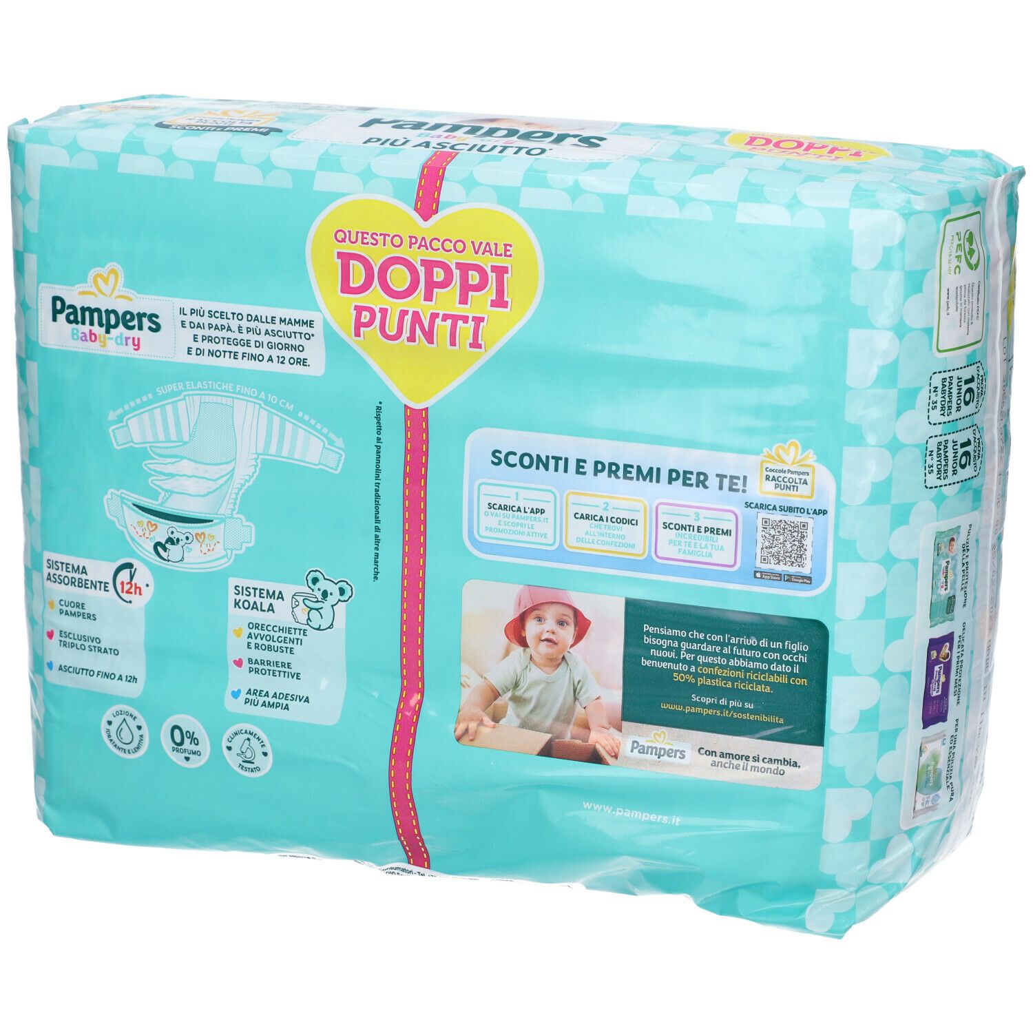 Pampers - Baby Dry Junior - 16 Pannolini Taglia 5 Da 11 A 25 Kg