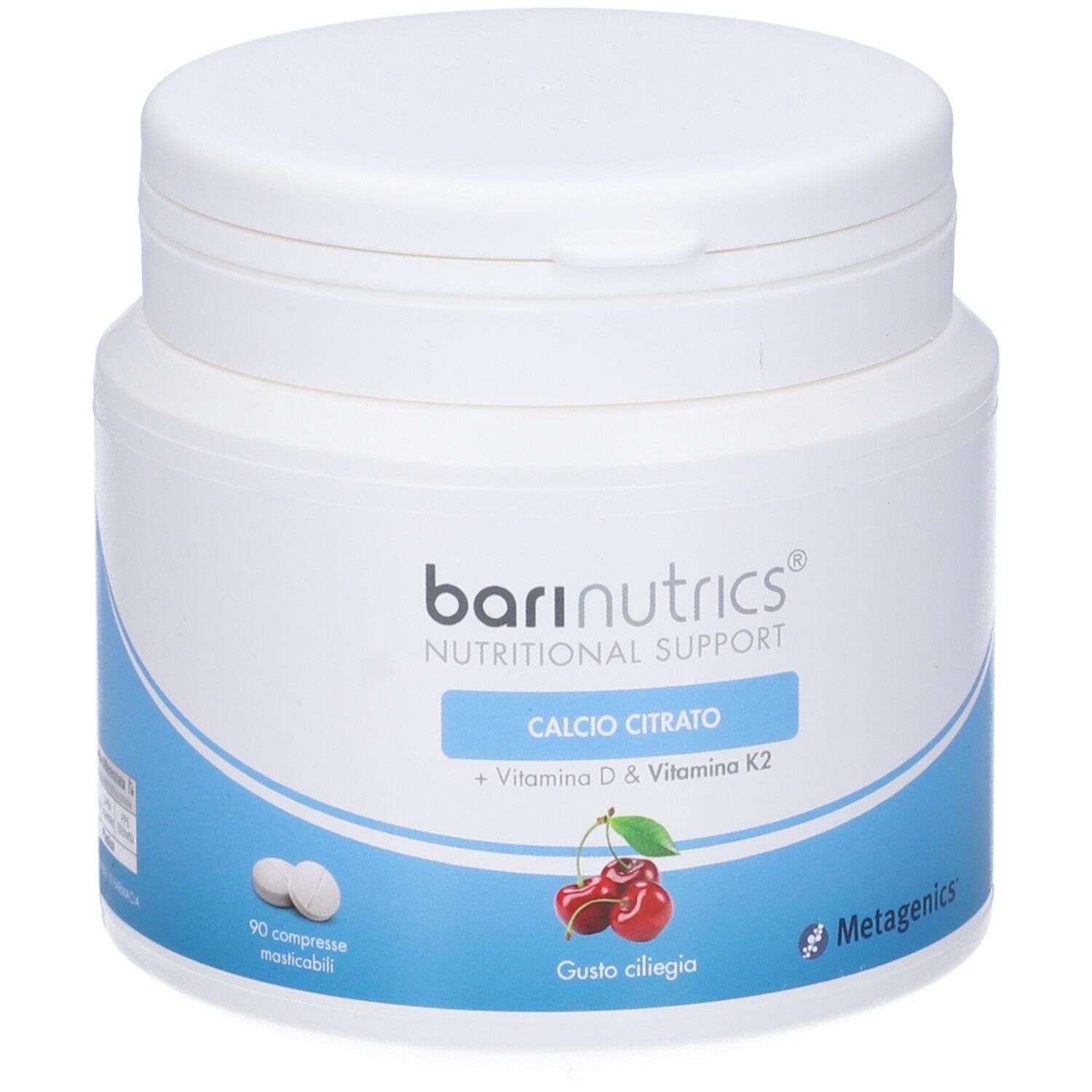 Barinutrics Calcio Citrato K2 Ciliegia 90 Compresse