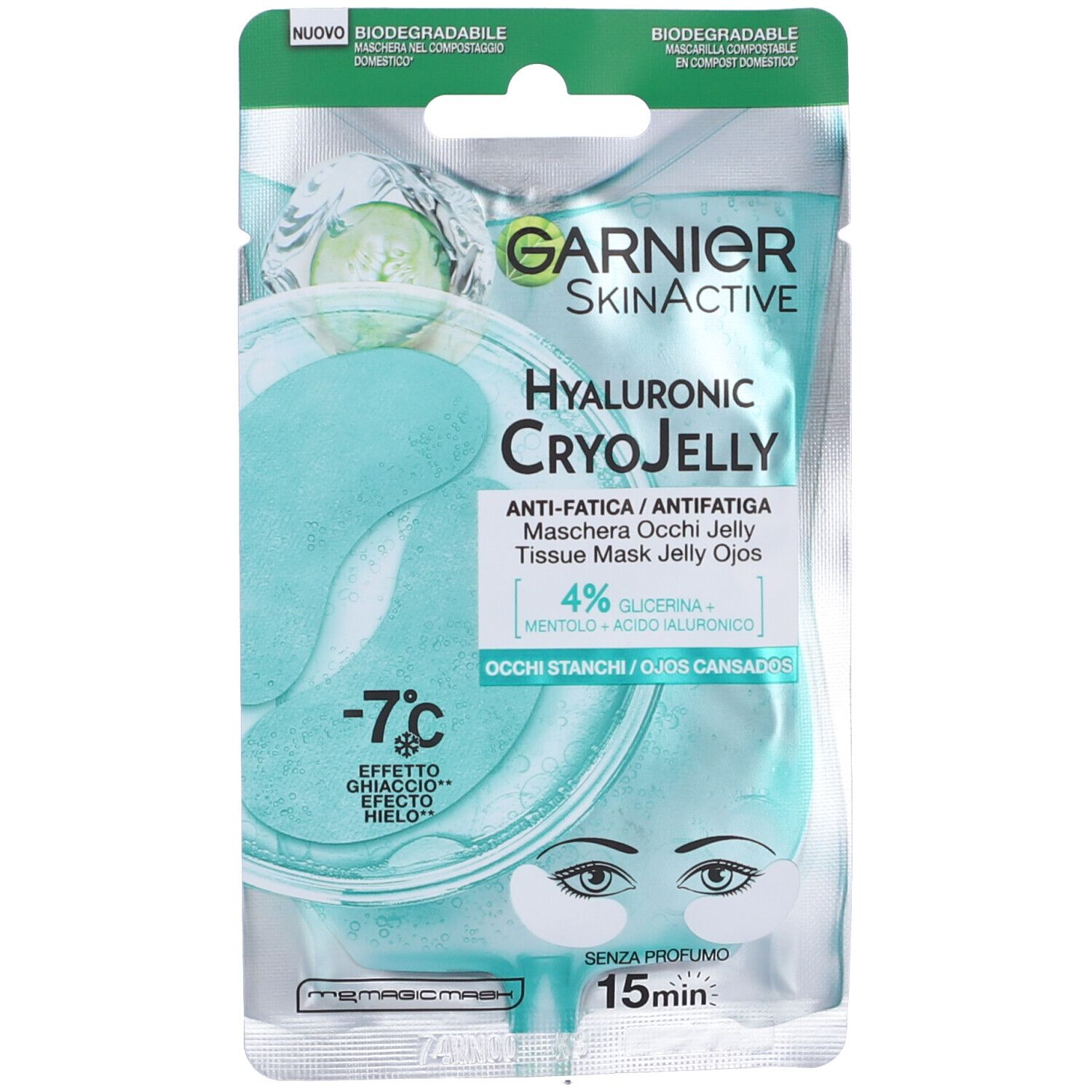 Garnier Skinactive Hyaluronic CryoJelly maschera occhi anti-fatica