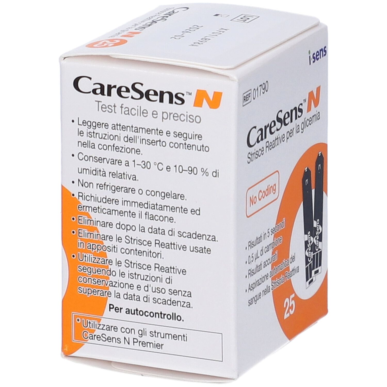 Strisce Misurazione Glicemia Caresens N 25 Pezzi