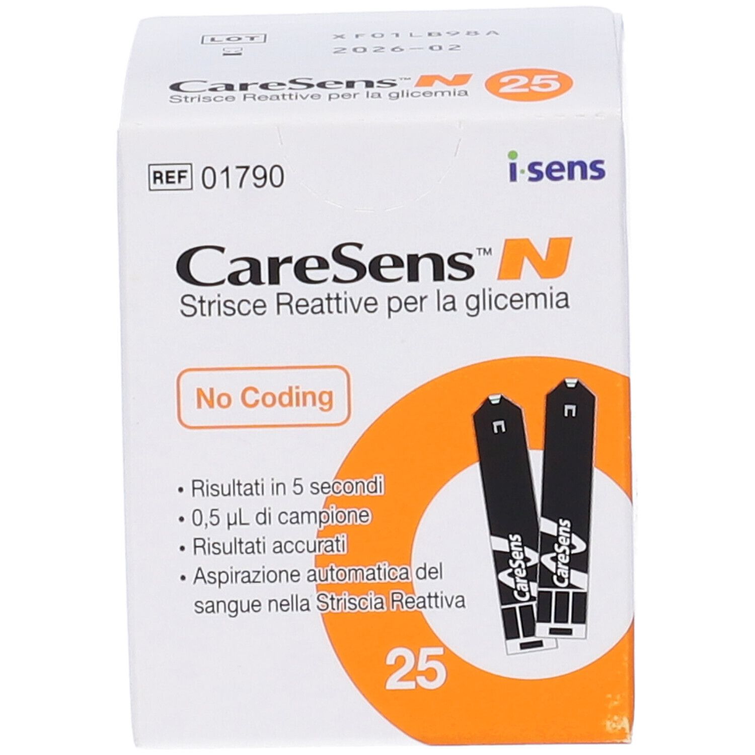 Strisce Misurazione Glicemia Caresens N 25 Pezzi