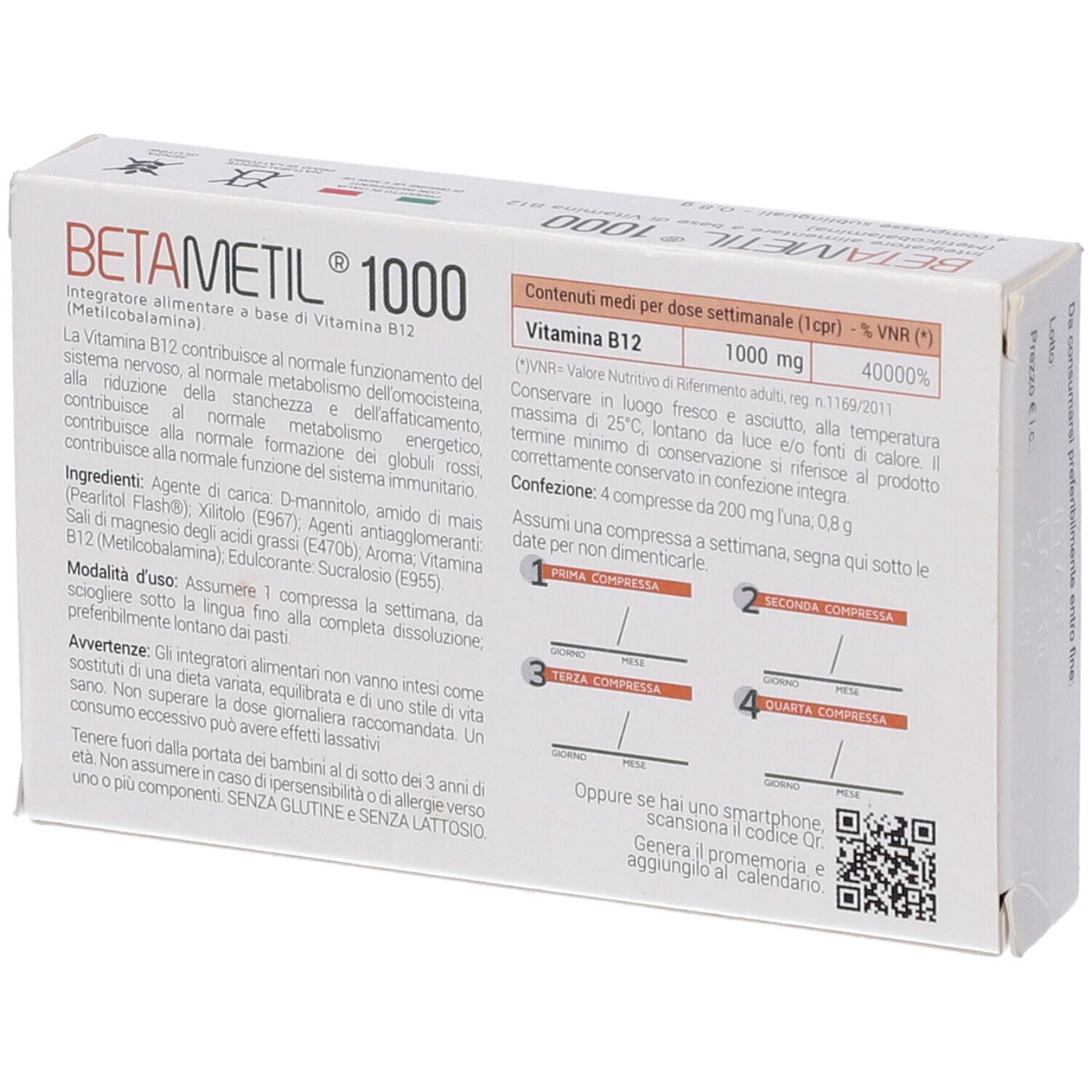 Betametil 1000 4 Compresse Sublinguali